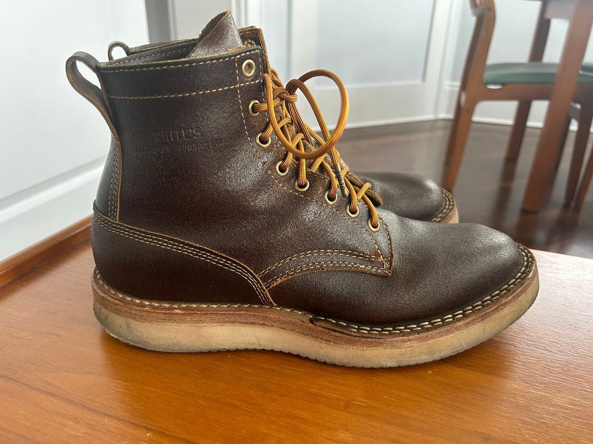 Photo by solly on November 25, 2025 of the White's C350-CS in Horween Cinnamon Waxed Flesh.