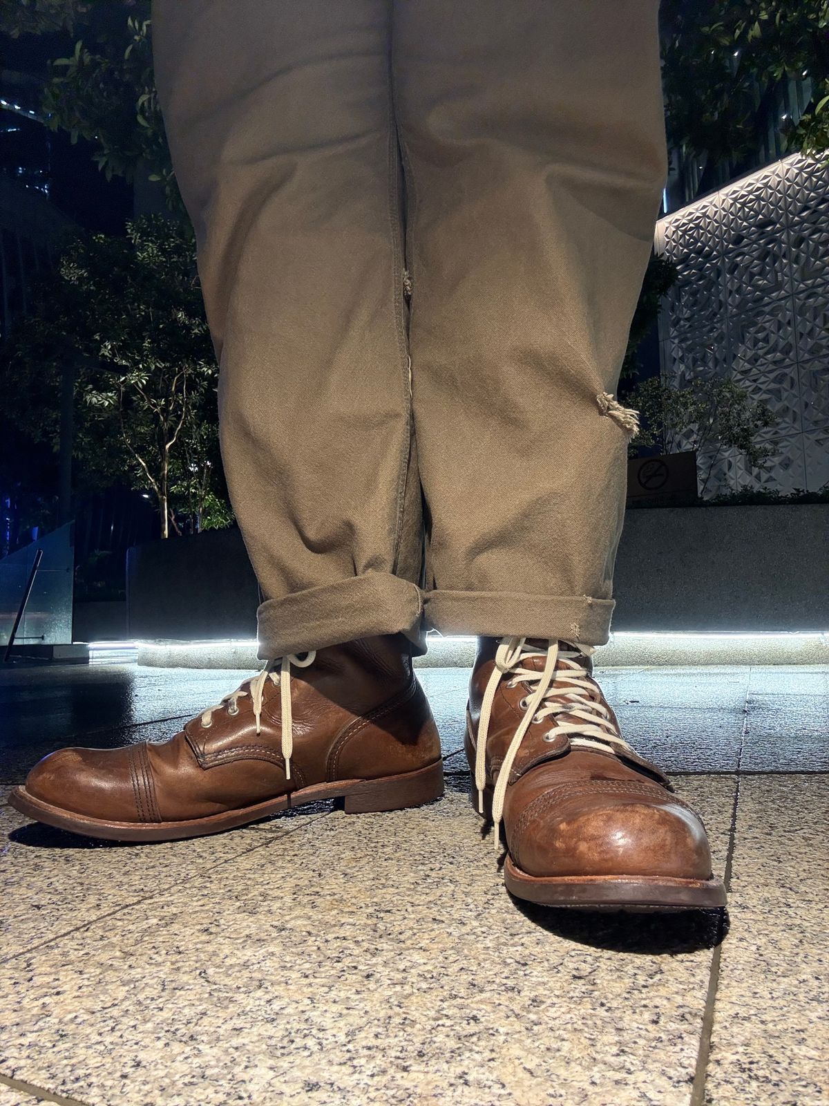 Photo by waxysmooth on January 15, 2025 of the Red Wing Iron Ranger in S.B. Foot Amber Harness.