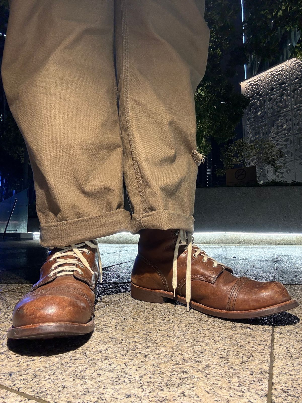 Photo by waxysmooth on January 15, 2025 of the Red Wing Iron Ranger in S.B. Foot Amber Harness.