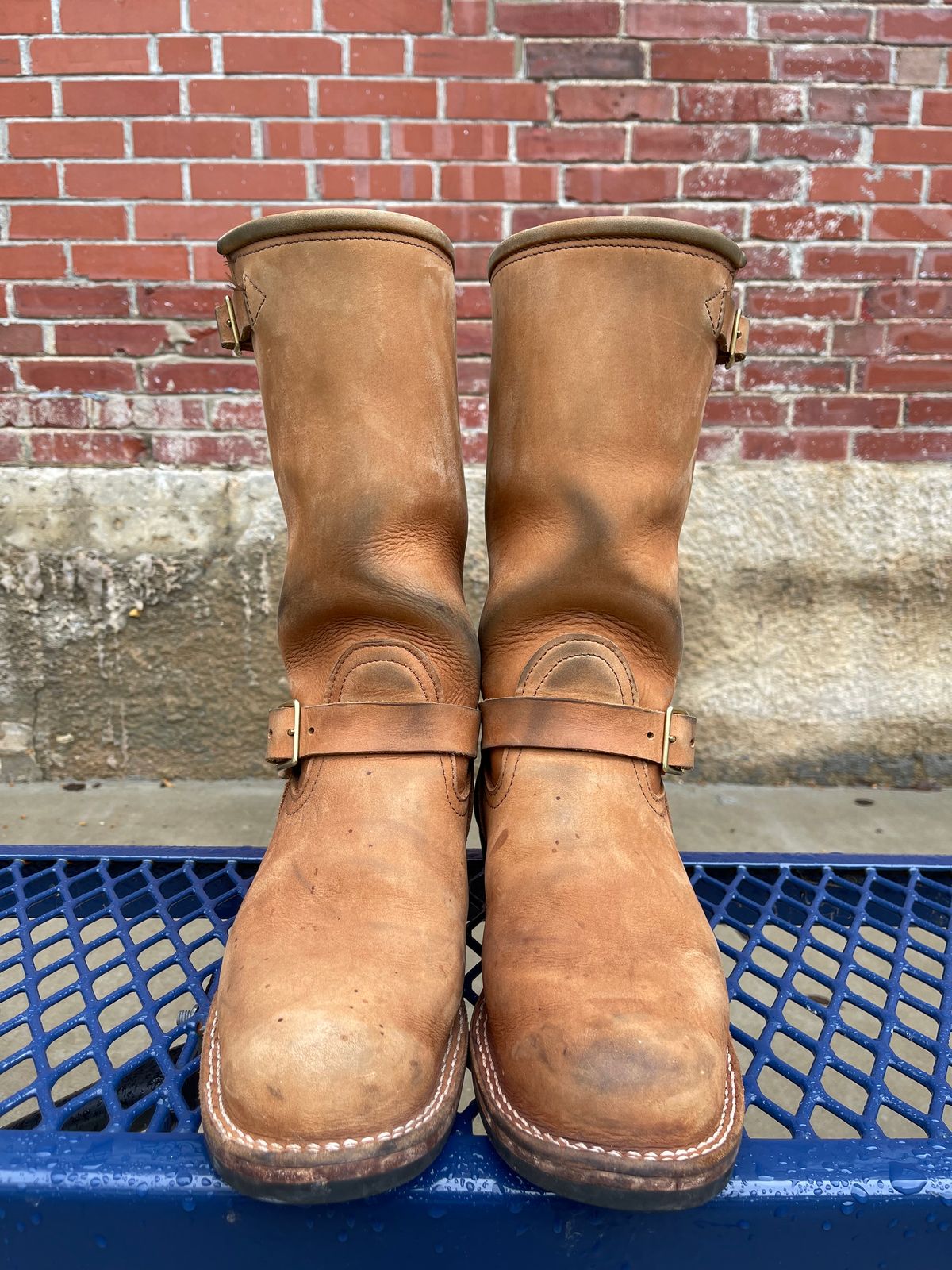 Photo by 32oz_denim on November 5, 2024 of the Nicks StationMaster in Seidel 1964 Tan.