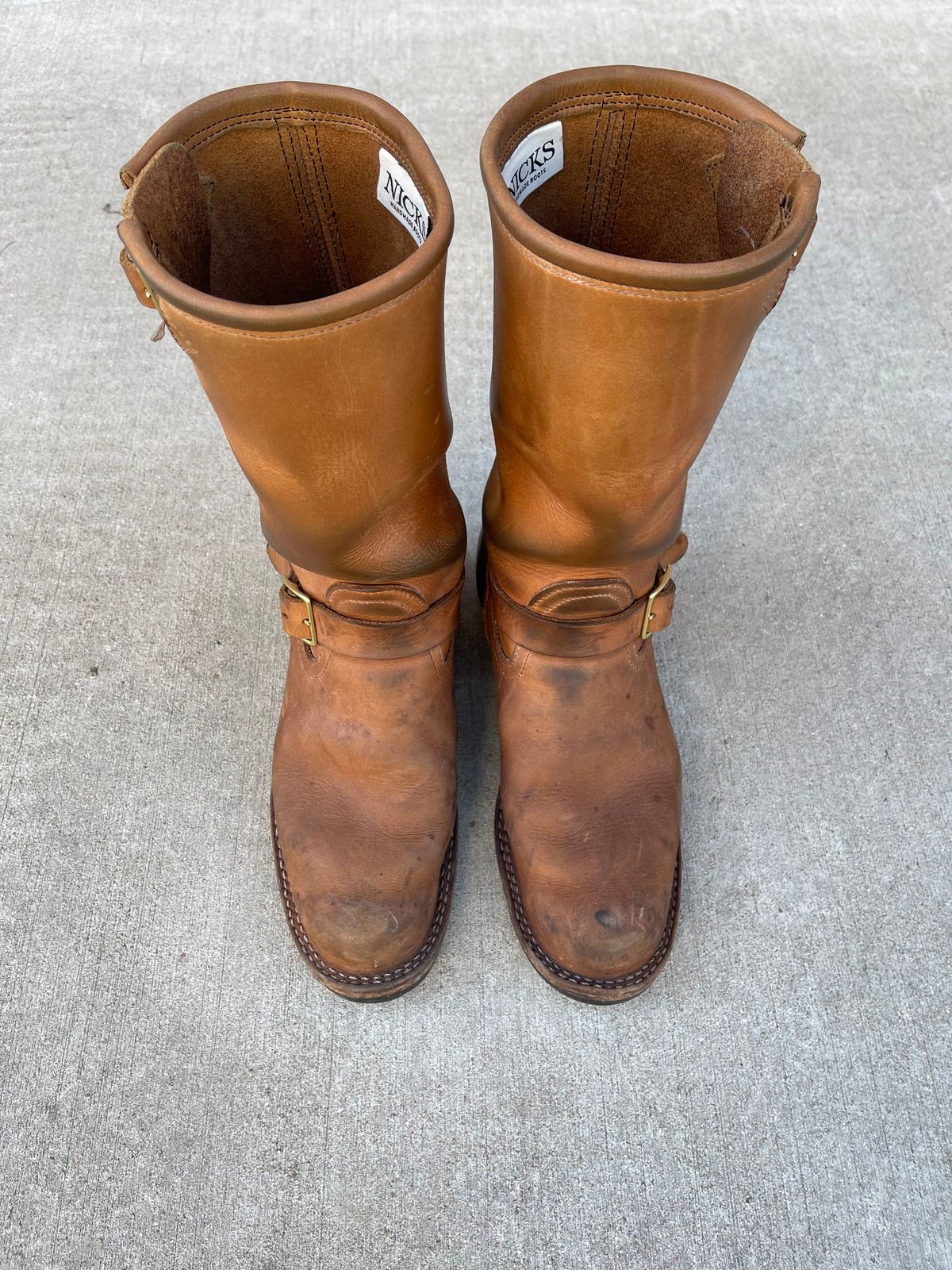 Photo by 32oz_denim on December 4, 2024 of the Nicks StationMaster in Seidel 1964 Tan.