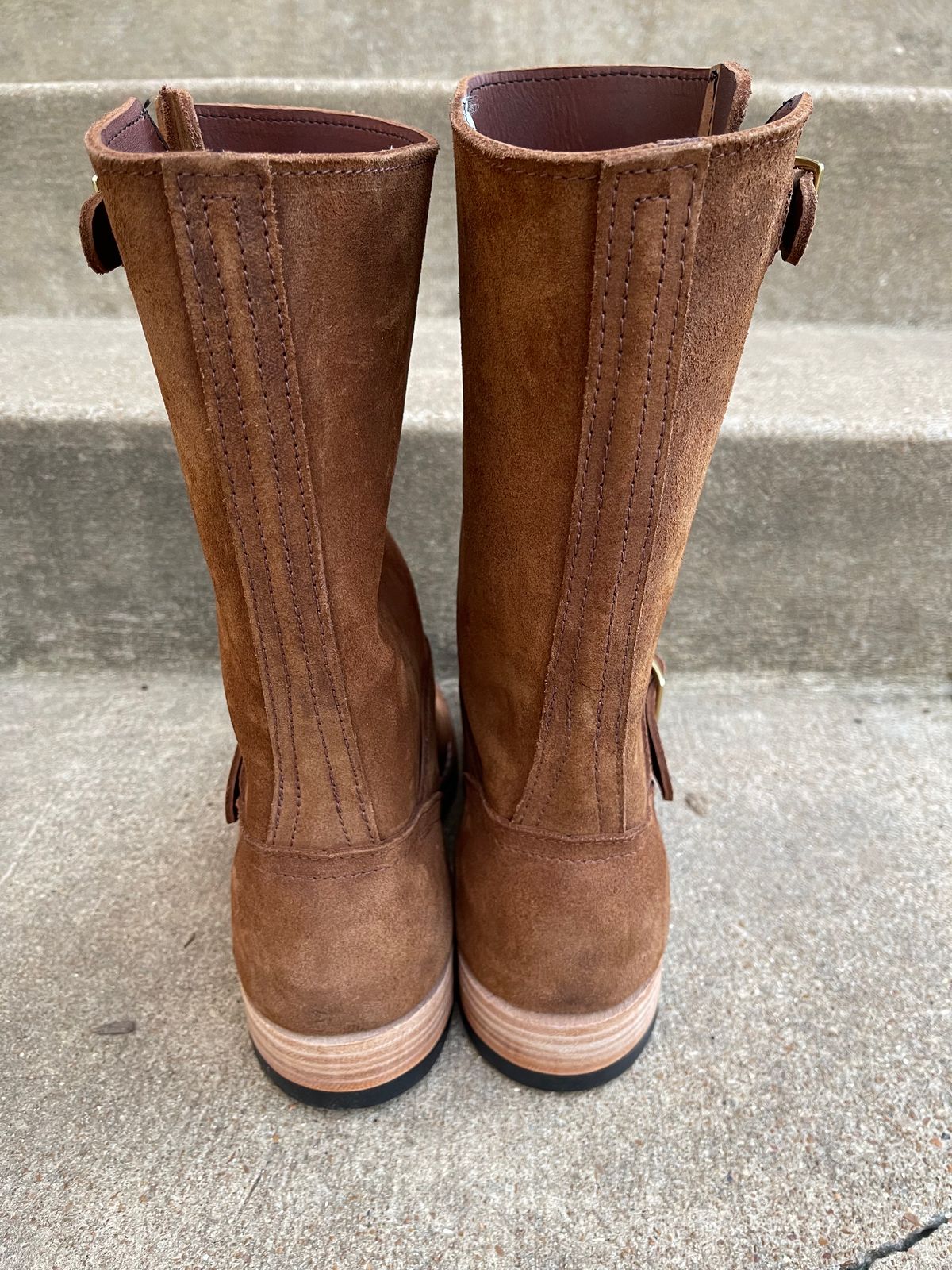 Photo by 32oz_denim on October 1, 2023 of the Nicks Renegade in Seidel 1964 Brown Roughout.