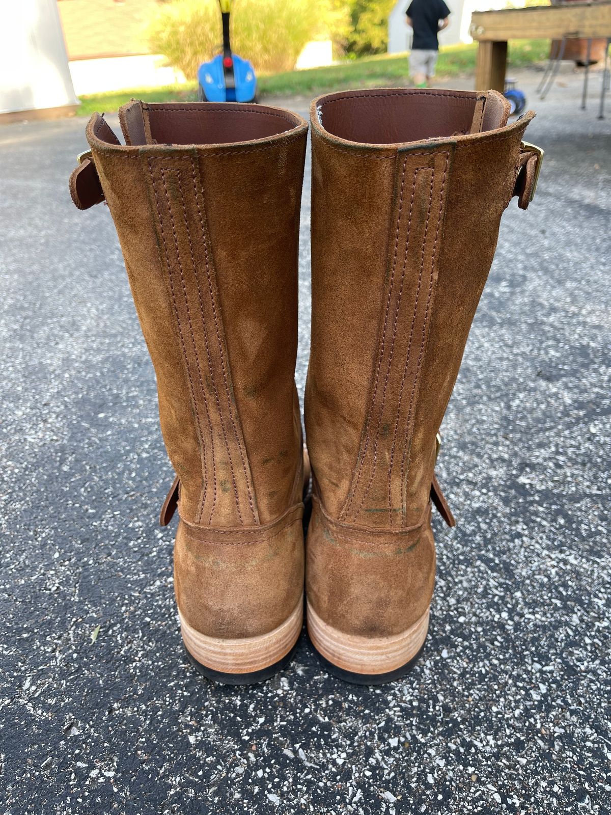 Photo by 32oz_denim on October 1, 2023 of the Nicks Renegade in Seidel 1964 Brown Roughout.