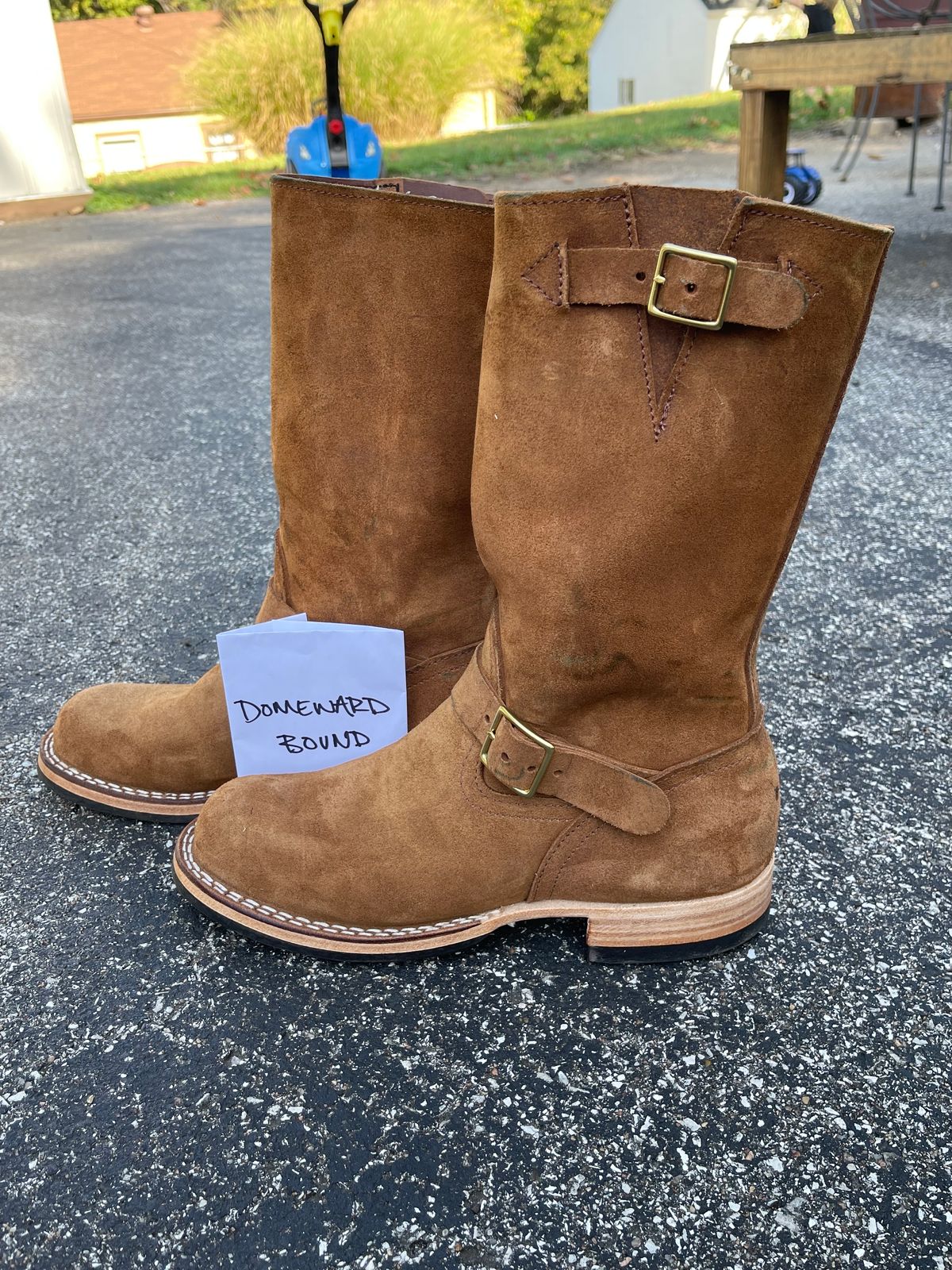 Photo by 32oz_denim on October 1, 2023 of the Nicks Renegade in Seidel 1964 Brown Roughout.