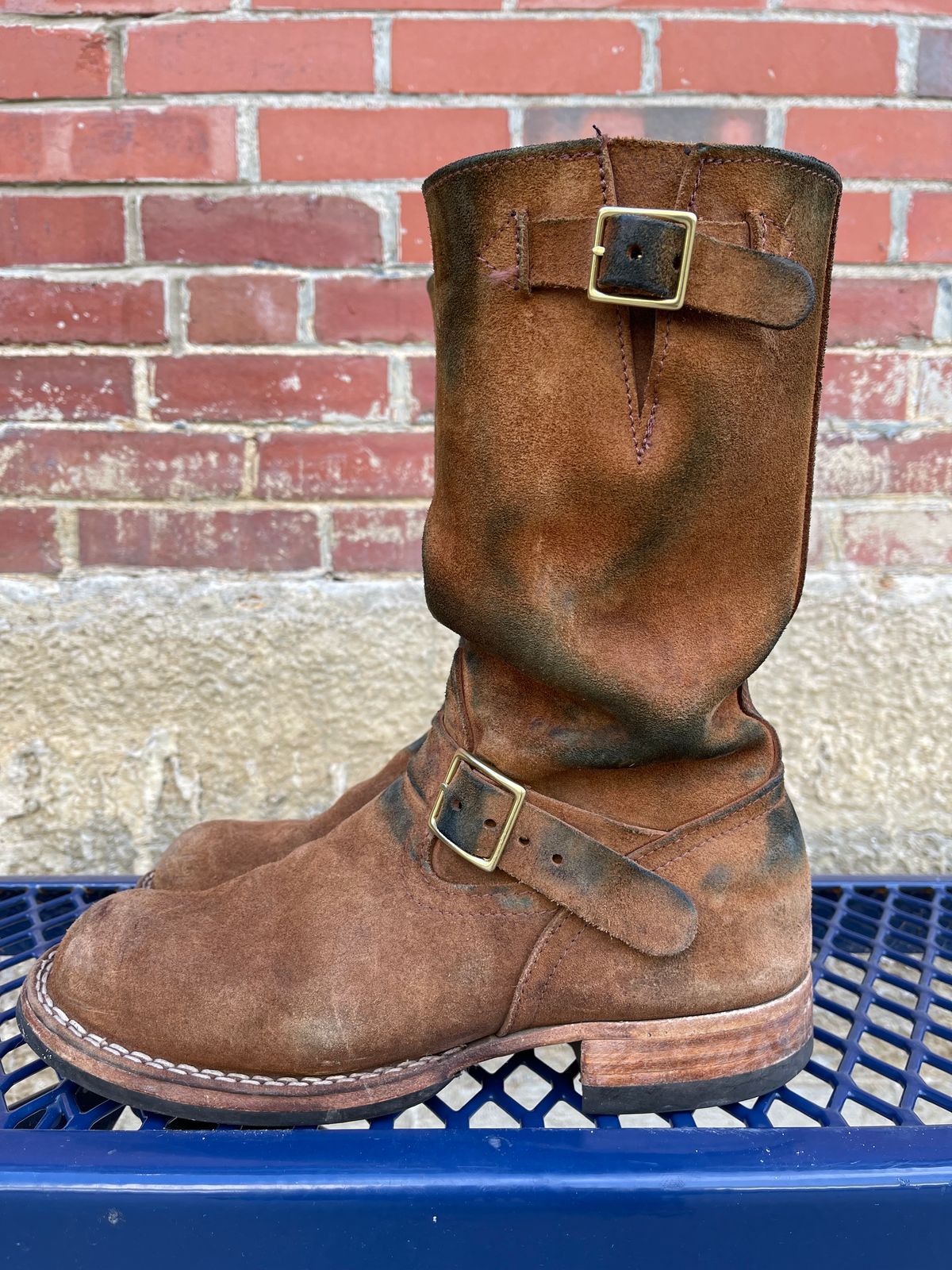 Photo by 32oz_denim on November 6, 2023 of the Nicks Renegade in Seidel 1964 Brown Roughout.