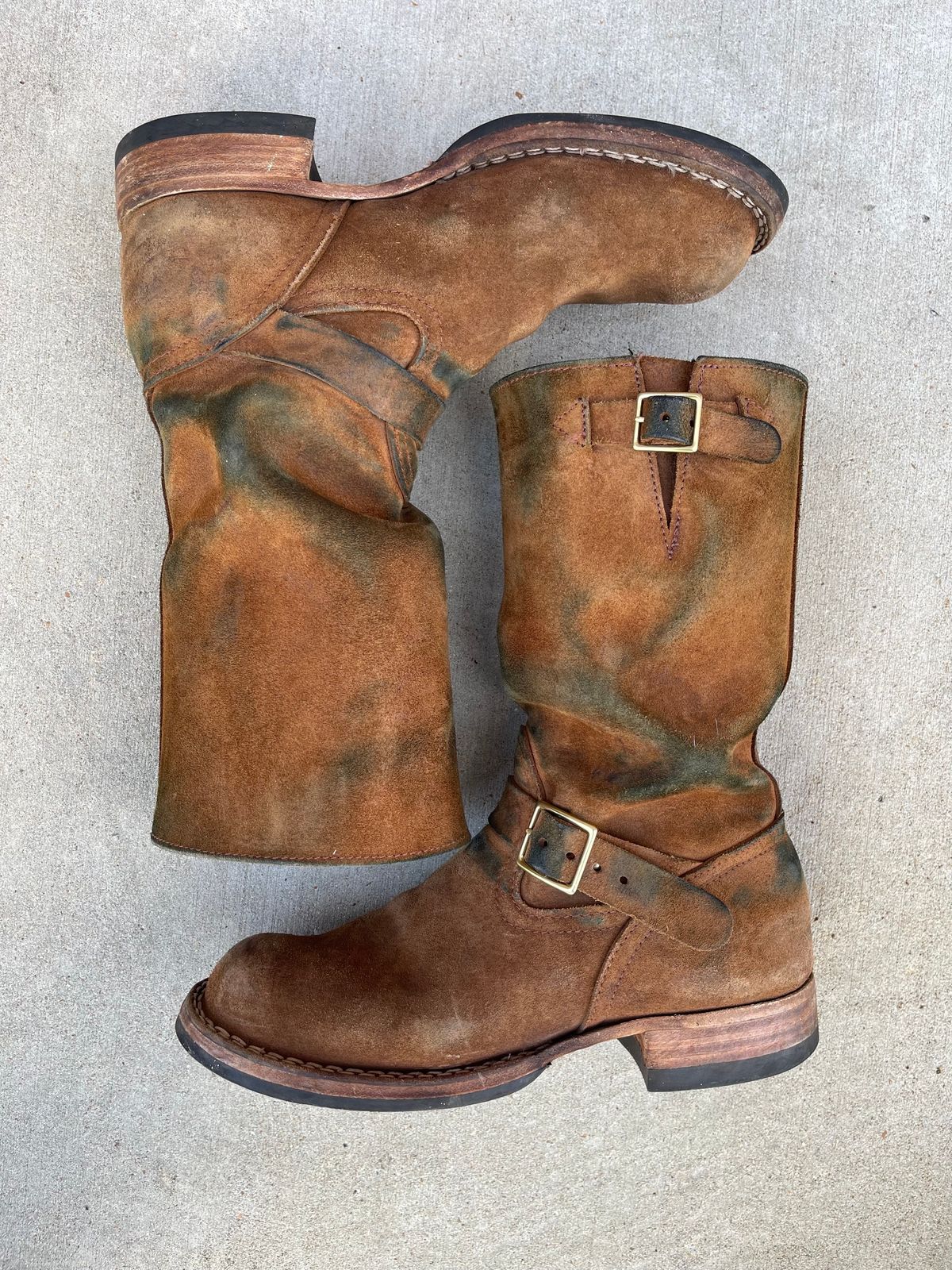 Photo by 32oz_denim on November 6, 2023 of the Nicks Renegade in Seidel 1964 Brown Roughout.
