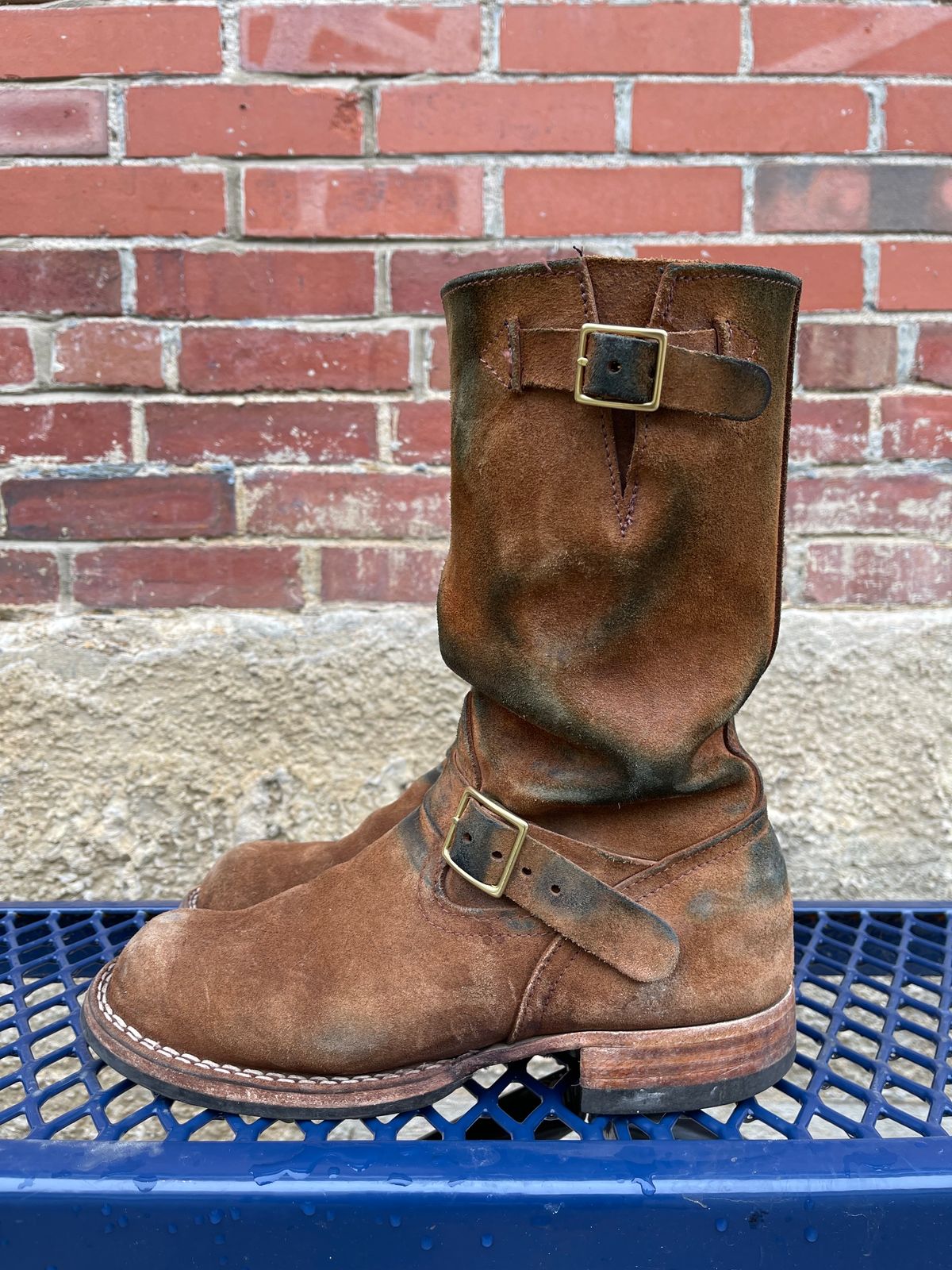 Photo by 32oz_denim on December 4, 2023 of the Nicks Renegade in Seidel 1964 Brown Roughout.