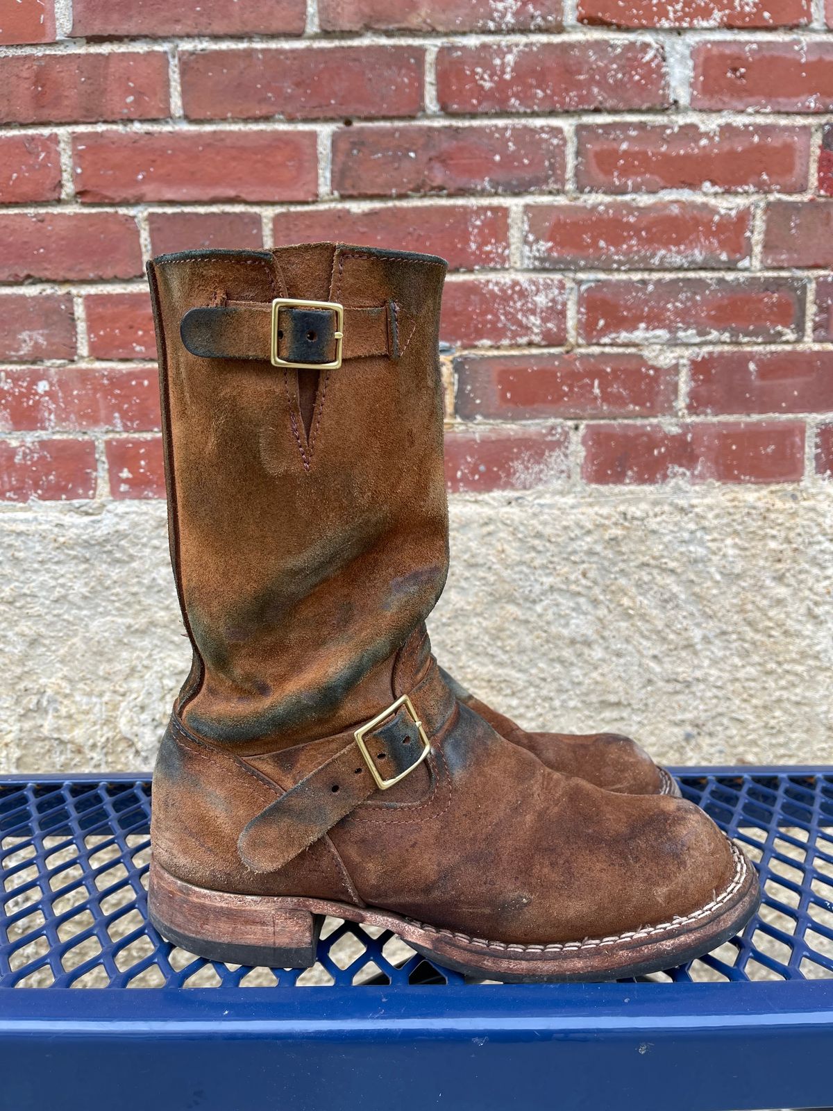 Photo by 32oz_denim on January 5, 2024 of the Nicks Renegade in Seidel 1964 Brown Roughout.