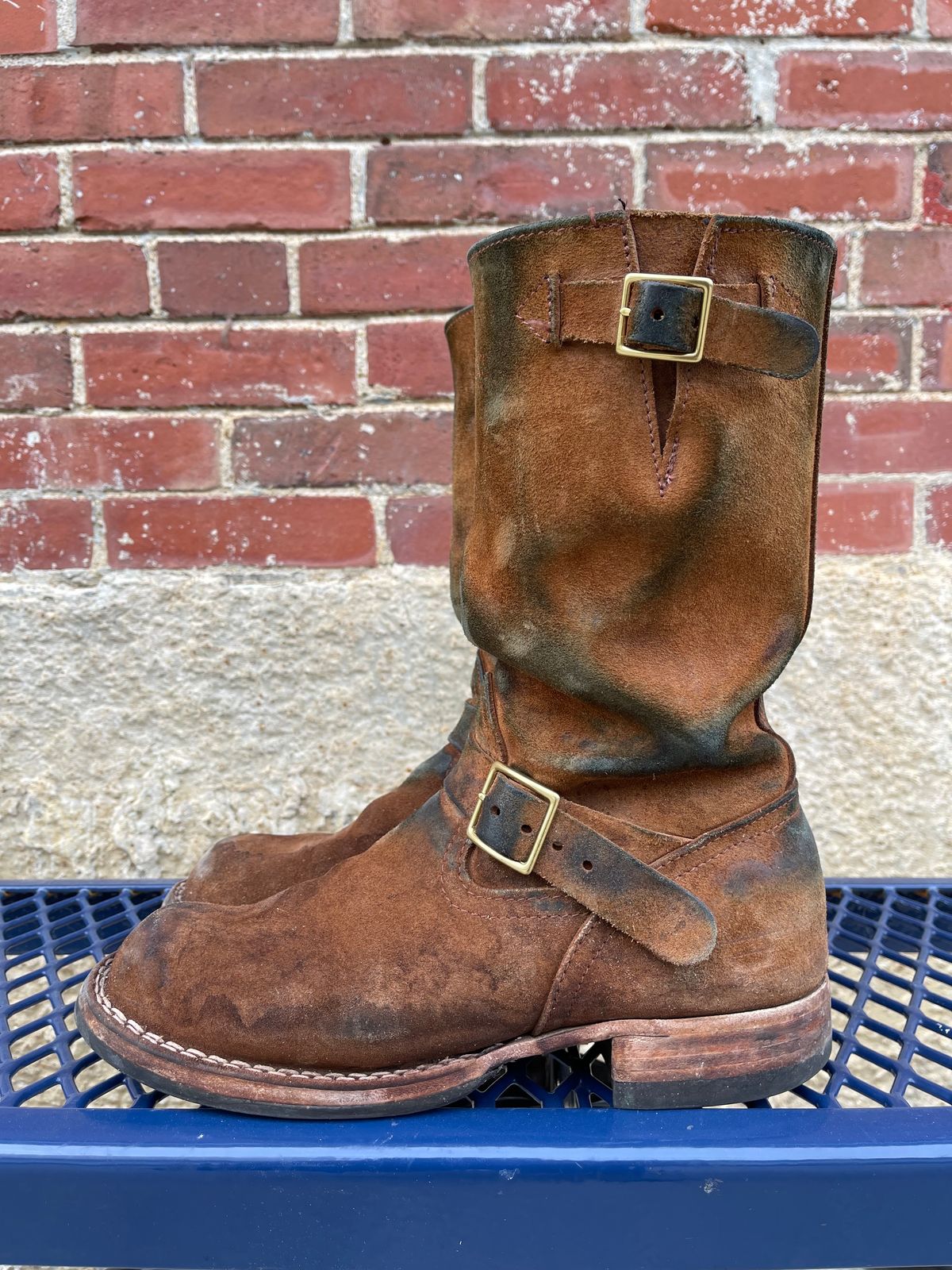 Photo by 32oz_denim on January 5, 2024 of the Nicks Renegade in Seidel 1964 Brown Roughout.