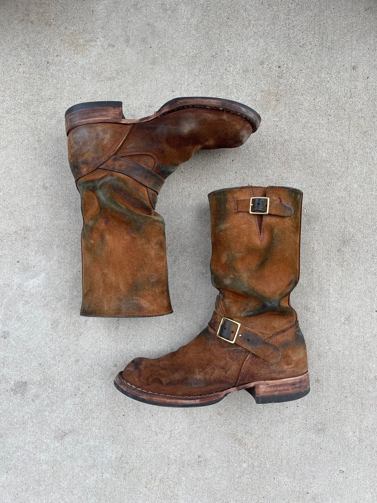 Photo by 32oz_denim on January 5, 2024 of the Nicks Renegade in Seidel 1964 Brown Roughout.