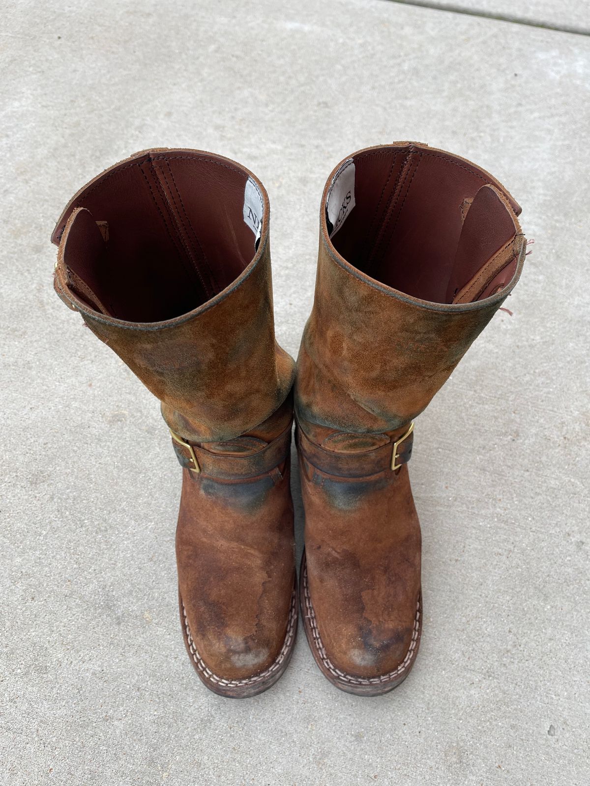 Photo by 32oz_denim on January 5, 2024 of the Nicks Renegade in Seidel 1964 Brown Roughout.