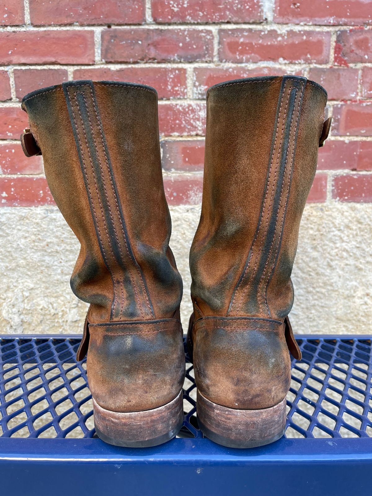 Photo by 32oz_denim on February 5, 2024 of the Nicks Renegade in Seidel 1964 Brown Roughout.