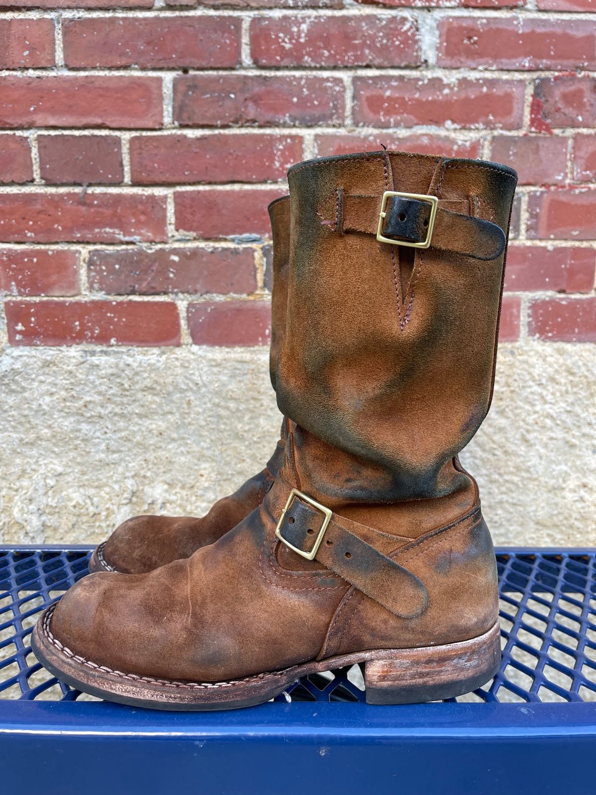 Photo by 32oz_denim on February 5, 2024 of the Nicks Renegade in Seidel 1964 Brown Roughout.