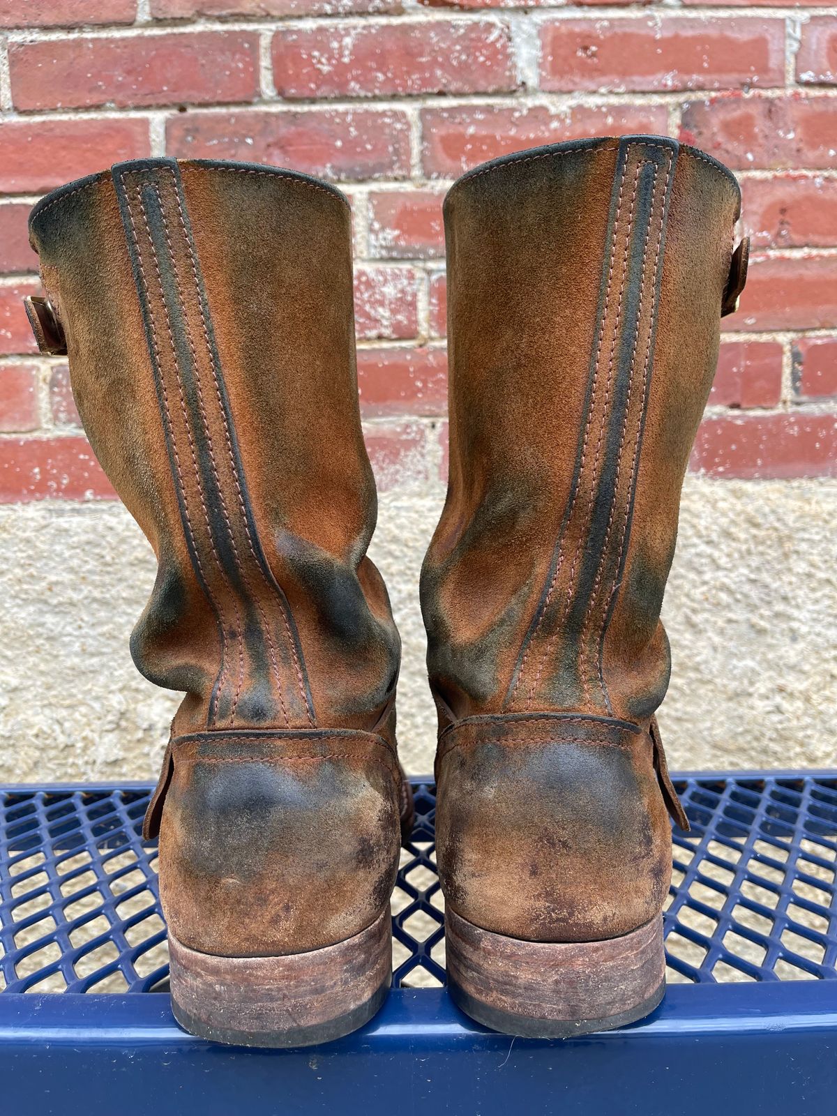 Photo by 32oz_denim on March 4, 2024 of the Nicks Renegade in Seidel 1964 Brown Roughout.