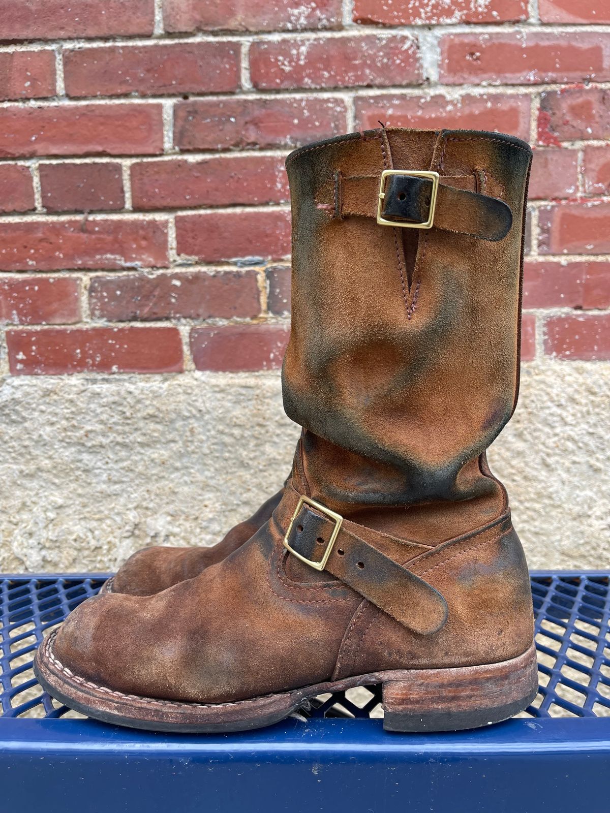 Photo by 32oz_denim on March 4, 2024 of the Nicks Renegade in Seidel 1964 Brown Roughout.