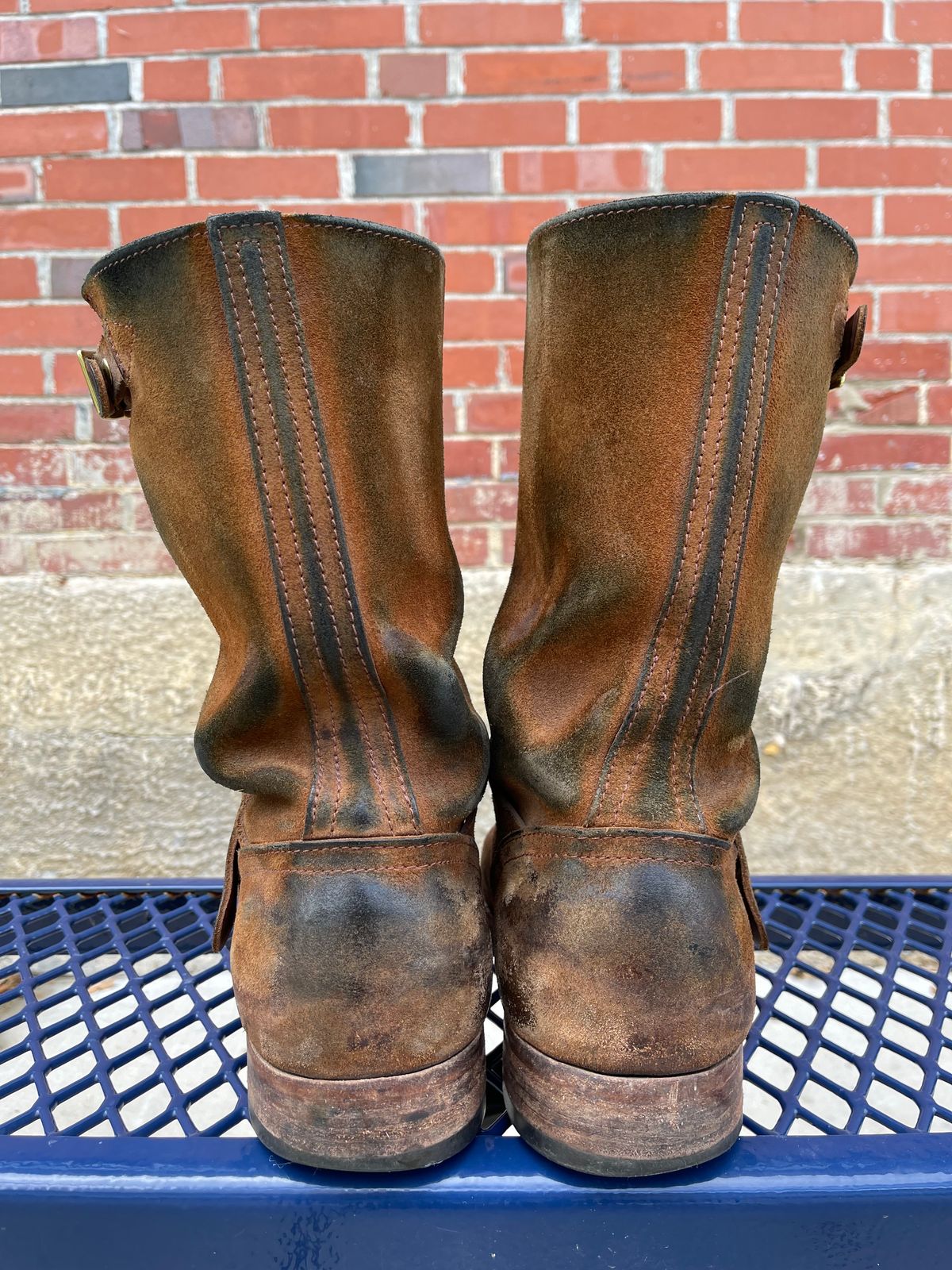 Photo by 32oz_denim on April 4, 2024 of the Nicks Renegade in Seidel 1964 Brown Roughout.
