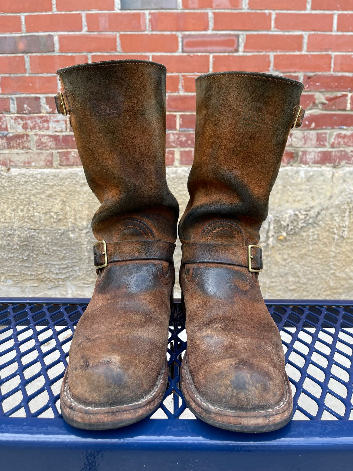 Photo by 32oz_denim on April 4, 2024 of the Nicks Renegade in Seidel 1964 Brown Roughout.