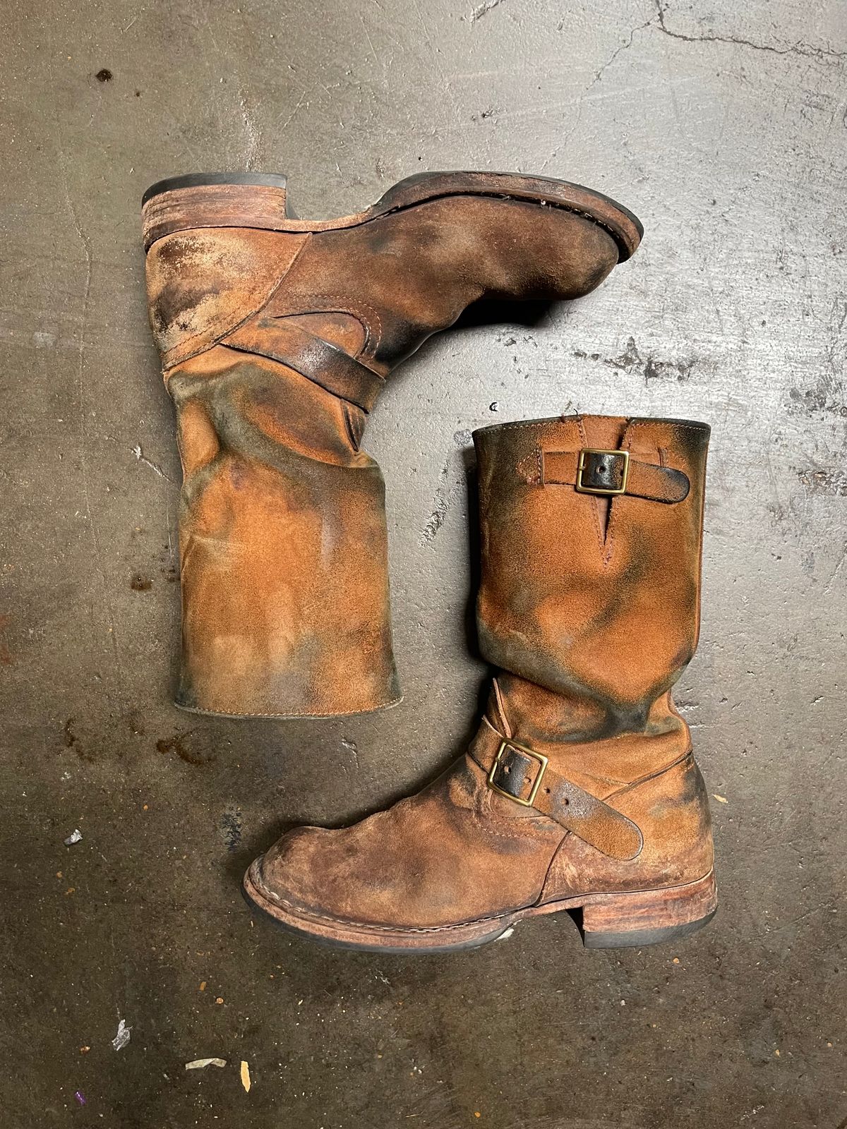Photo by 32oz_denim on April 4, 2024 of the Nicks Renegade in Seidel 1964 Brown Roughout.