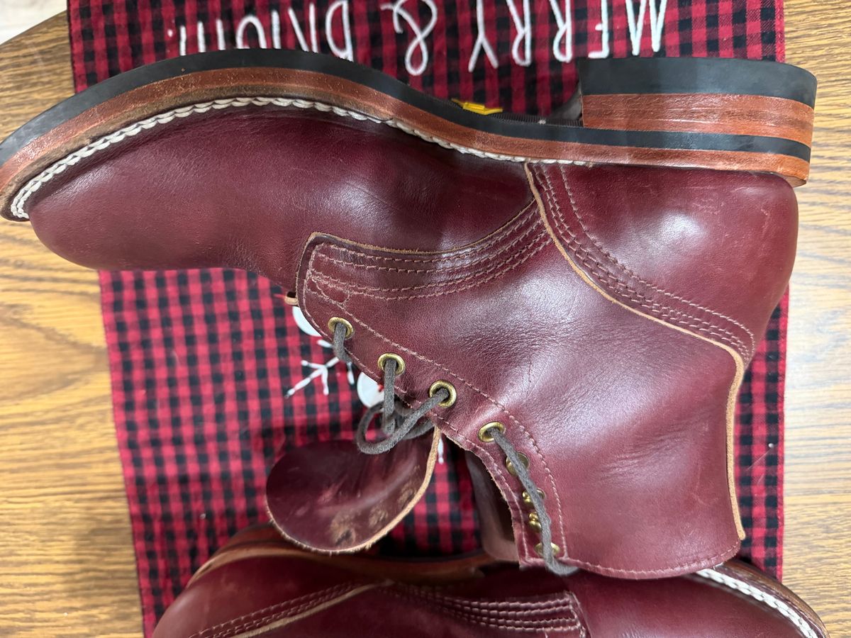 Photo by Shannmoody on December 1, 2025 of the Nicks Prospector in Horween Color 8 Chromexcel.