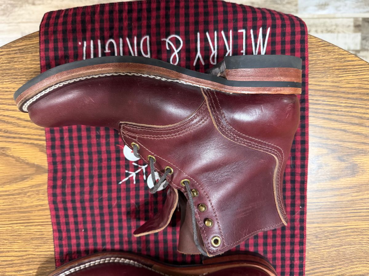 Photo by Shannmoody on December 1, 2025 of the Nicks Prospector in Horween Color 8 Chromexcel.