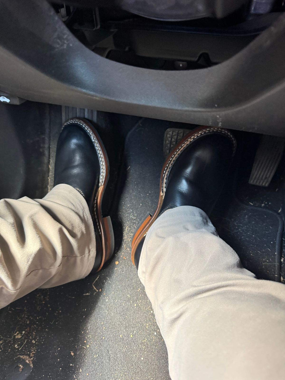Photo by Shannmoody on July 25, 2025 of the White's Nomad Engineer Boots in Horween Black Chromexcel.