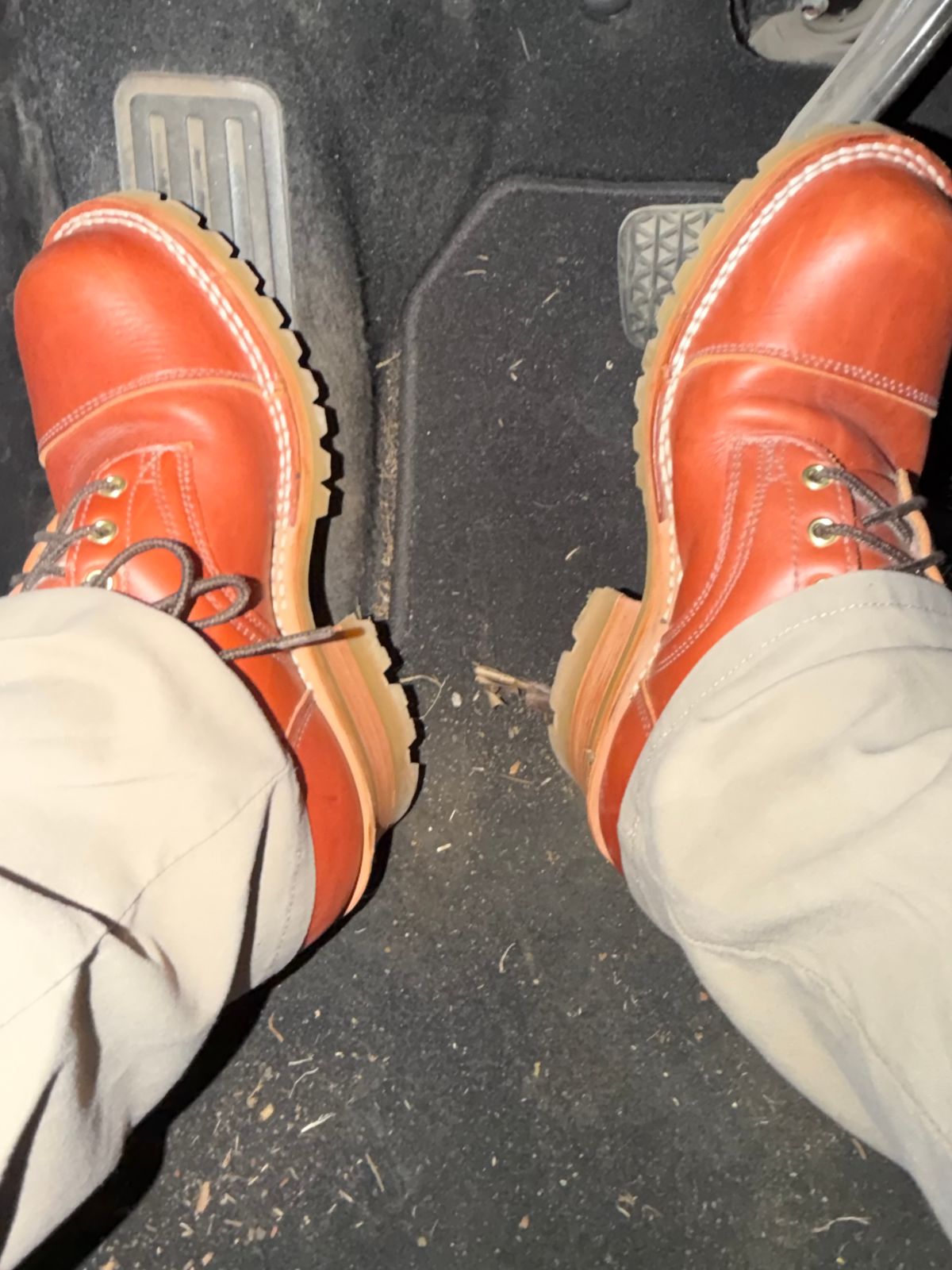 Photo by Shannmoody on December 10, 2025 of the Frank's Boots Type 2 Highlander in Wickett & Craig Chestnut English Bridle.