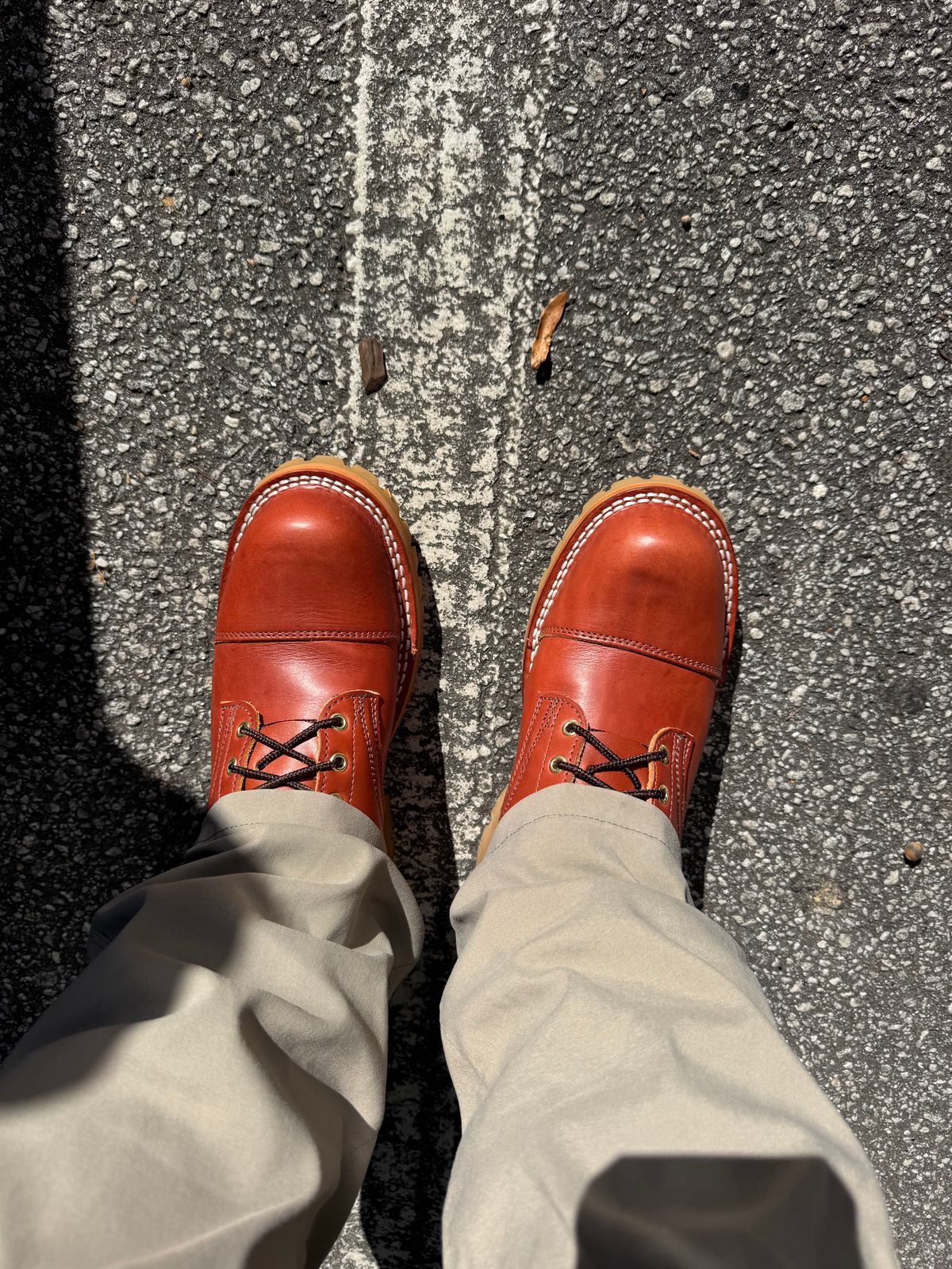 Photo by Shannmoody on October 24, 2025 of the Frank's Boots Type 2 Highlander in Wickett & Craig Chestnut English Bridle.