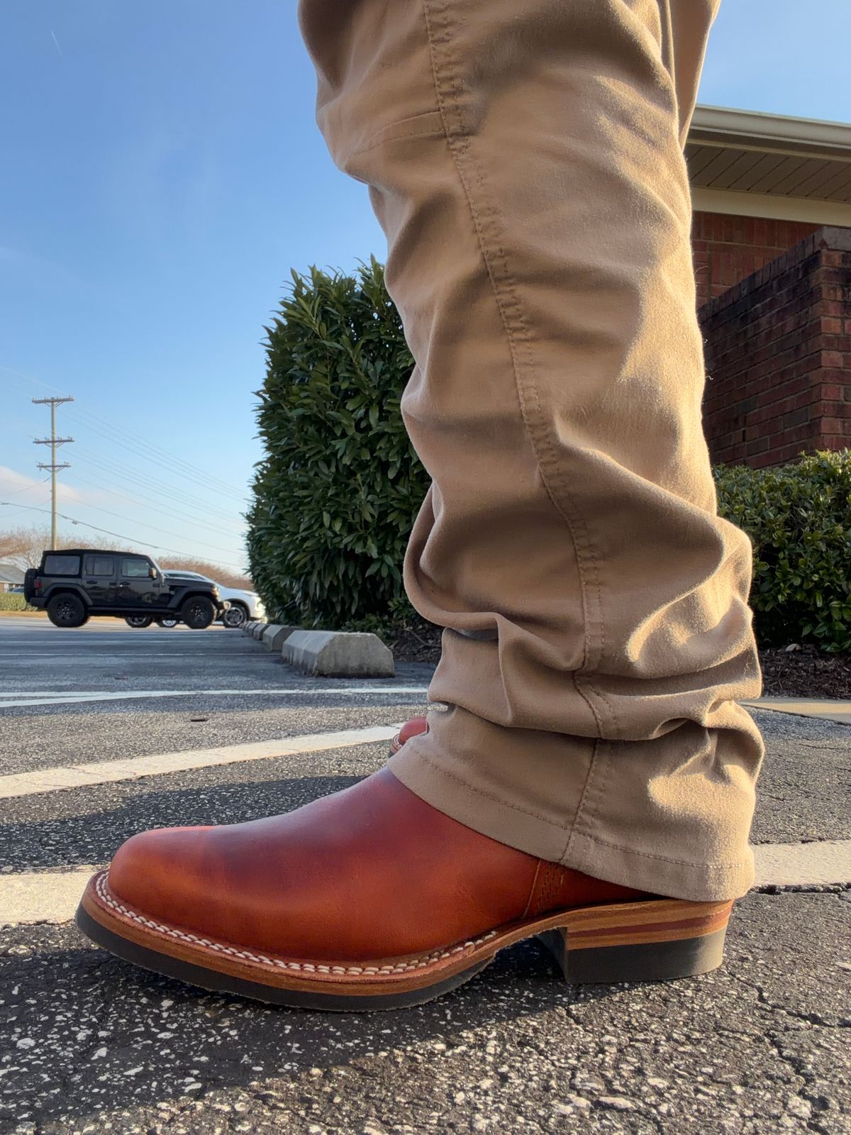 Photo by Shannmoody on January 5, 2026 of the Wesco Mister Lou in Wickett & Craig Tan Oiled Latigo.