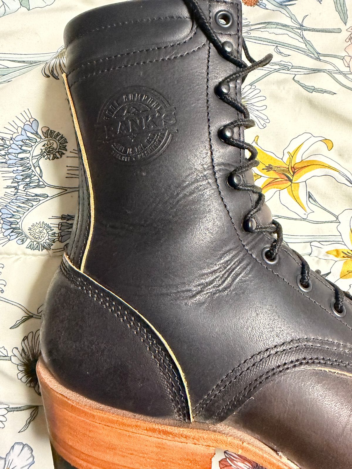 Photo by Shannmoody on February 18, 2026 of the Frank's Boots Type 2 Highlander in Cypress Black Teacore.