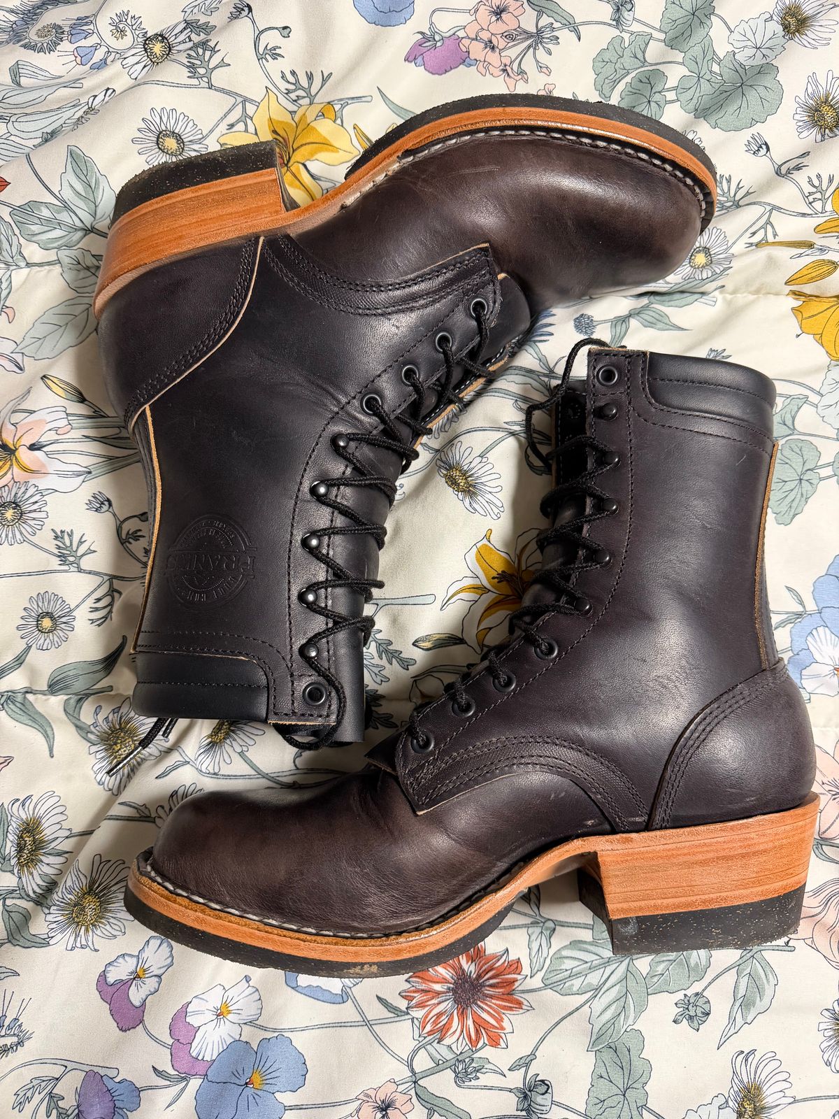 Photo by Shannmoody on February 18, 2026 of the Frank's Boots Type 2 Highlander in Cypress Black Teacore.
