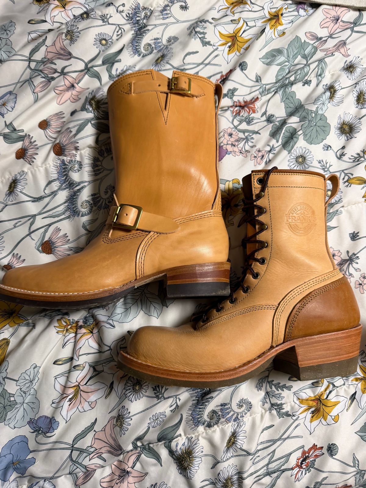 Photo by Shannmoody on February 21, 2026 of the Wesco Mister Lou in Maryam Italian Vachetta Natural Horsebutt.