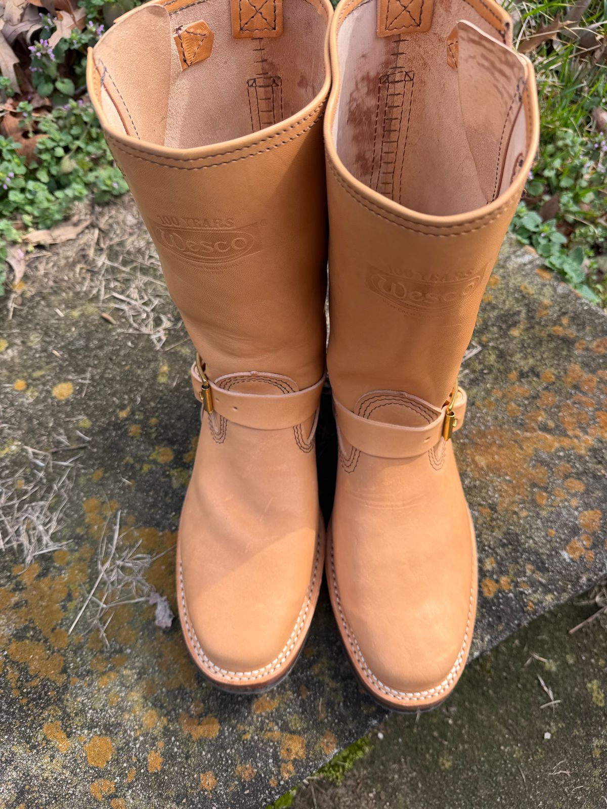 Photo by Shannmoody on February 21, 2026 of the Wesco Mister Lou in Maryam Italian Vachetta Natural Horsebutt.