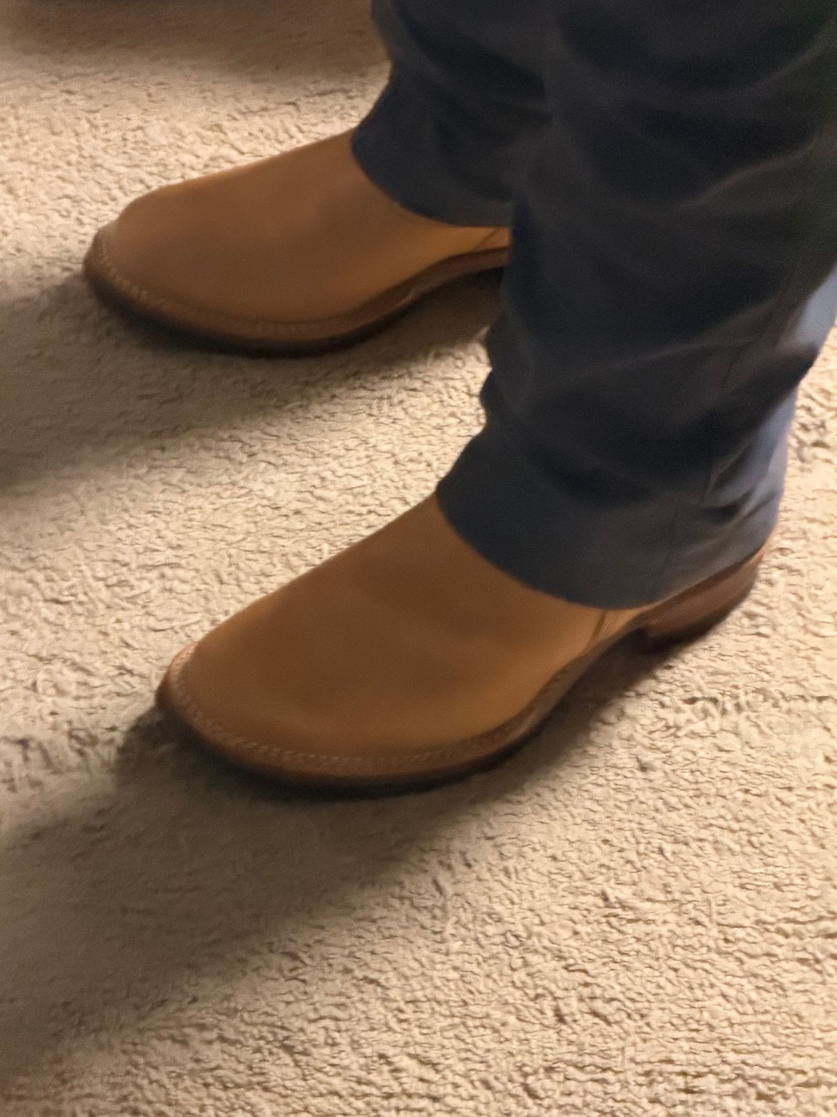 Photo by Shannmoody on February 21, 2026 of the Wesco Mister Lou in Maryam Italian Vachetta Natural Horsebutt.