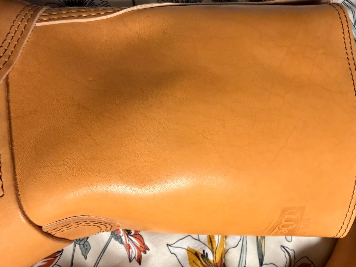 Photo by Shannmoody on February 19, 2026 of the Wesco Mister Lou in Maryam Italian Vachetta Natural Horsebutt.