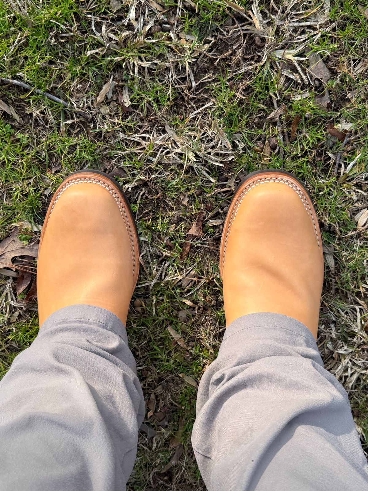 Photo by Shannmoody on February 19, 2026 of the Wesco Mister Lou in Maryam Italian Vachetta Natural Horsebutt.