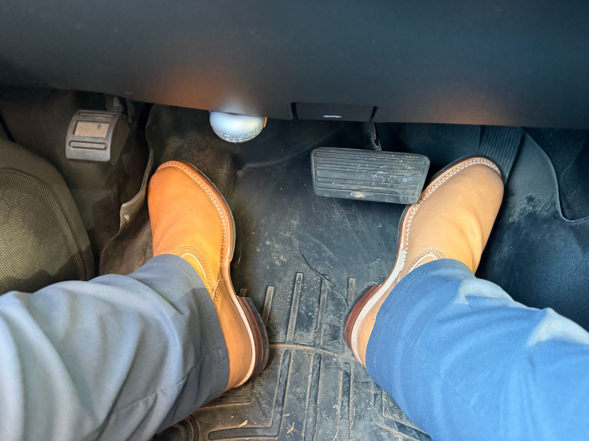 Photo by Shannmoody on February 28, 2026 of the Wesco Mister Lou in Maryam Italian Vachetta Natural Horsebutt.