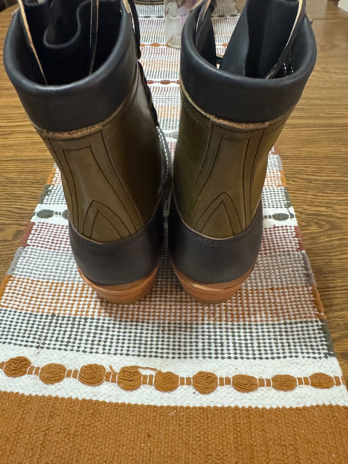 Photo by Shannmoody on October 11, 2025 of the Frank's Boots Royal Commander in Mocha/ Olive Harness.