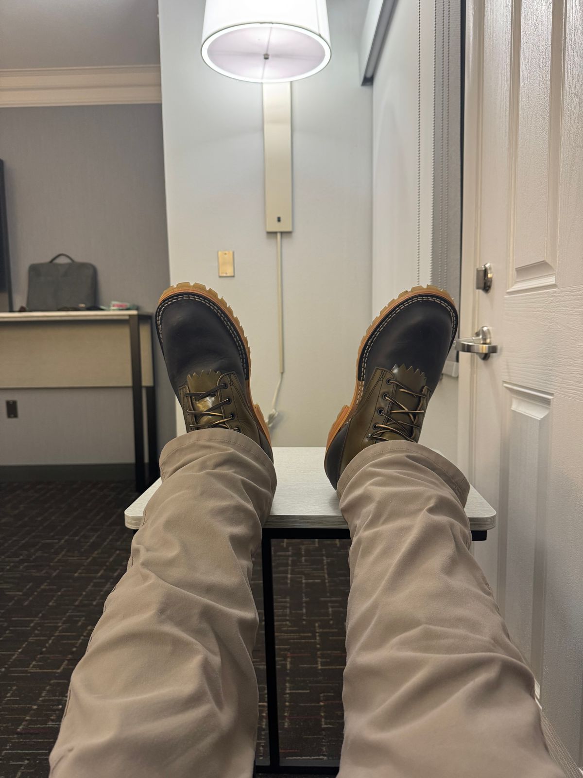 Photo by Shannmoody on October 13, 2025 of the Frank's Boots Royal Commander in Mocha/ Olive Harness.