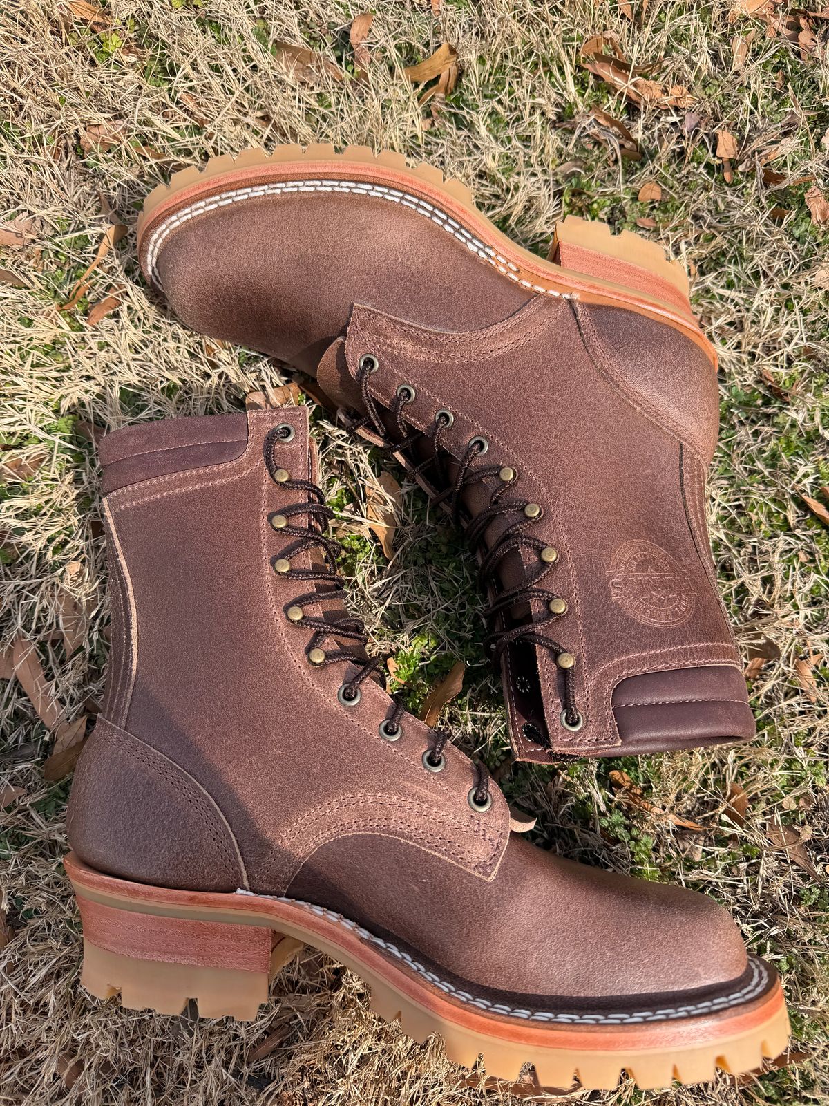 Photo by Shannmoody on February 10, 2026 of the Frank's Boots Type 2 Highlander in Horween Natural Waxed Flesh.