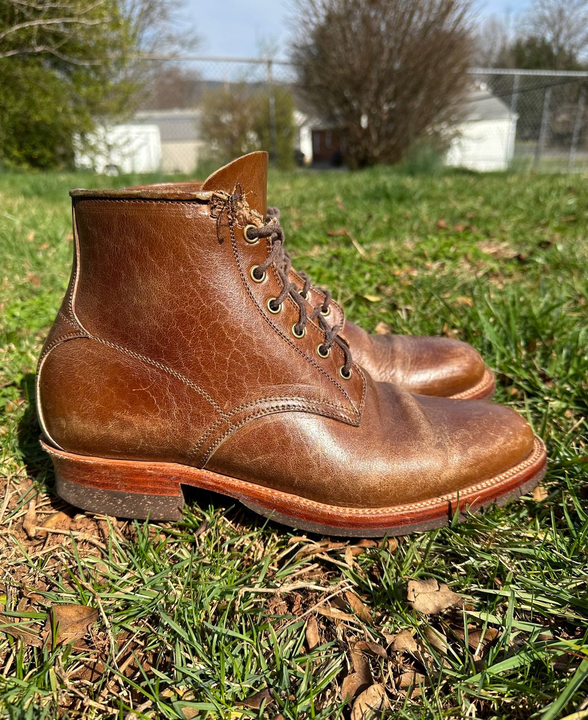 Photo by bucknorris336 on March 1, 2023 of the Tahura Altilis in Shinki Cognac Oiled Horsebutt.