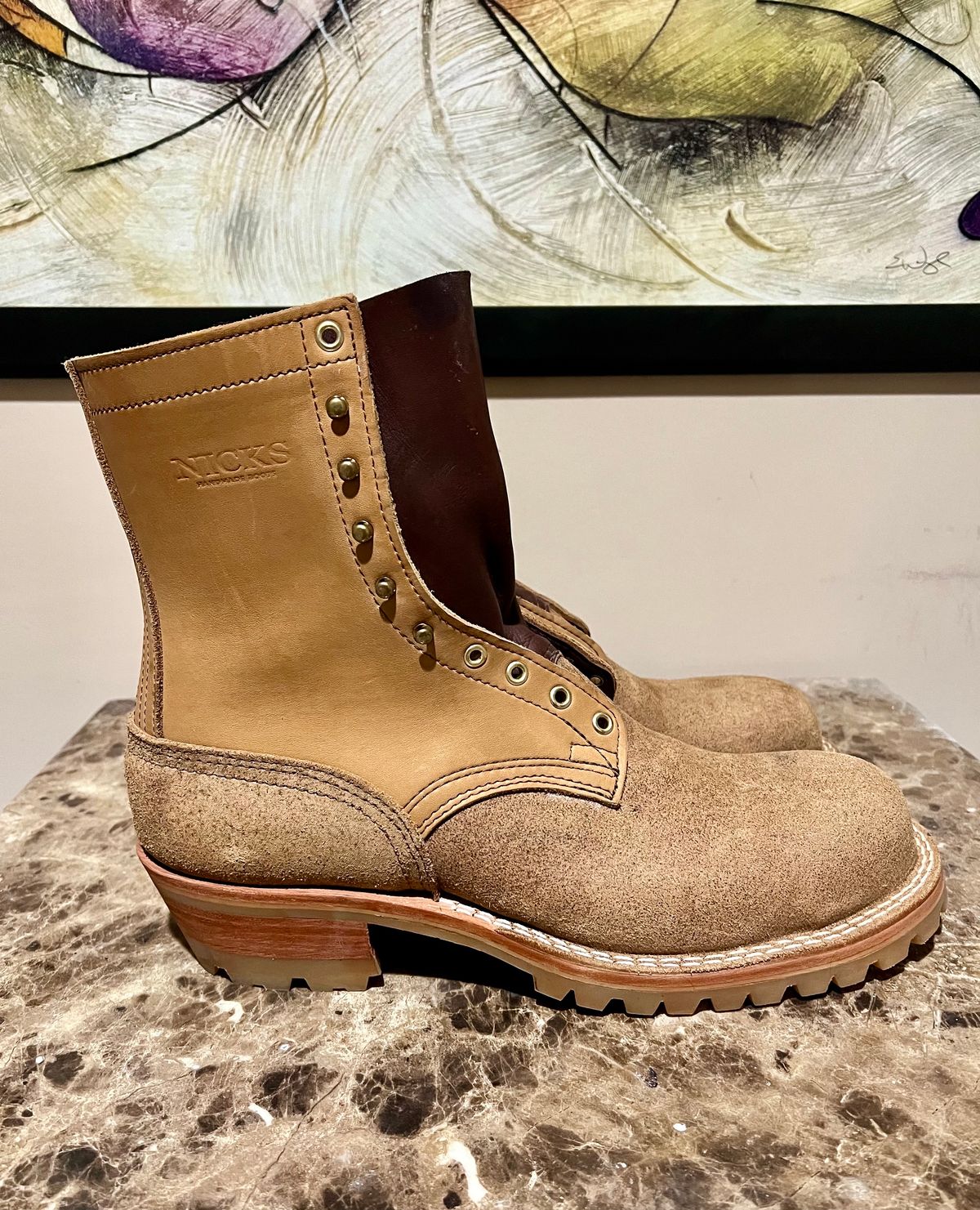 Photo by SpydercoMariner on November 2, 2023 of the Nicks BuilderPro in Seidel 1964 Tan.