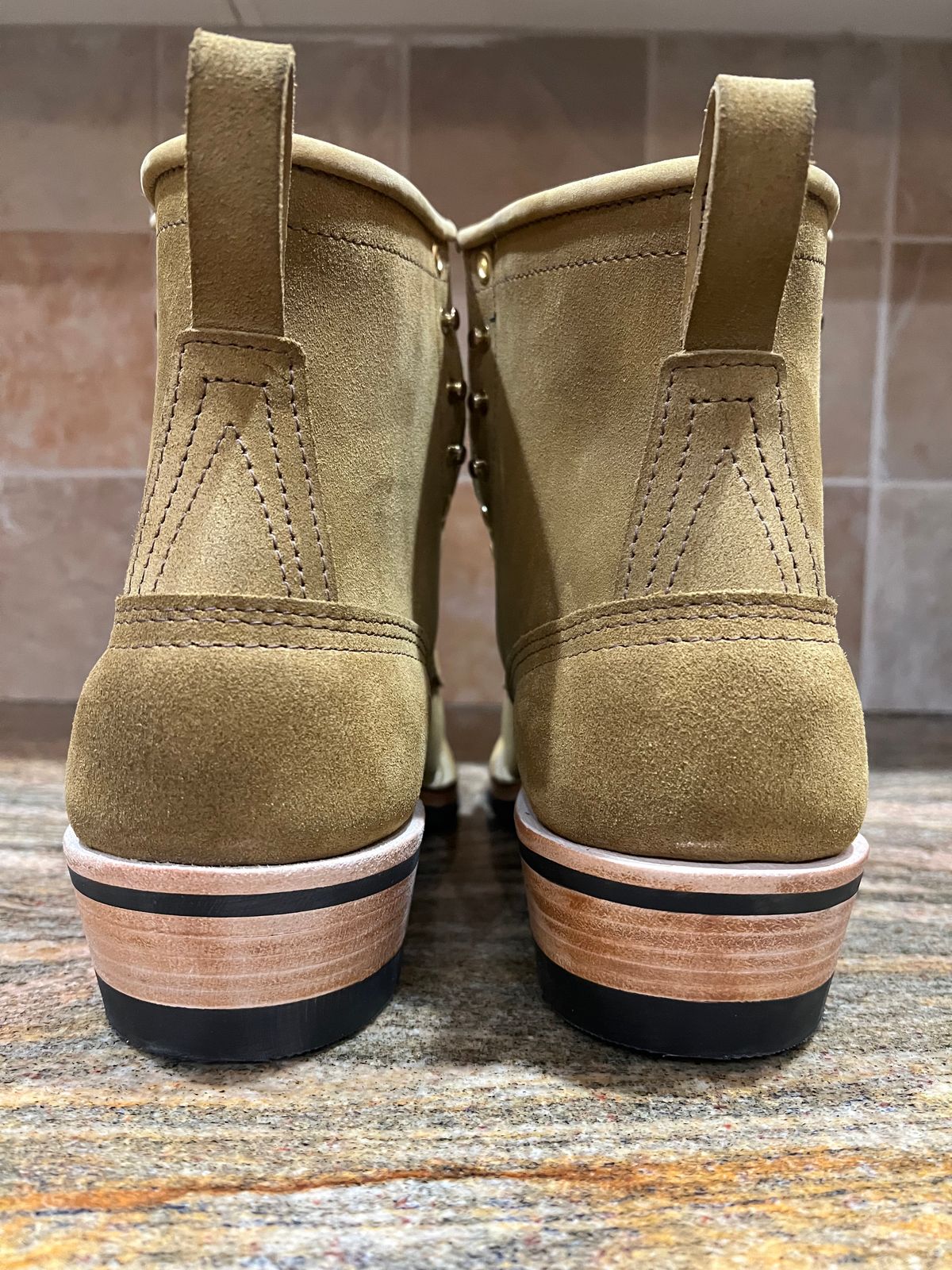 Photo by SpydercoMariner on February 28, 2026 of the Nicks Robert in Seidel Weathershield Coyote Roughout.