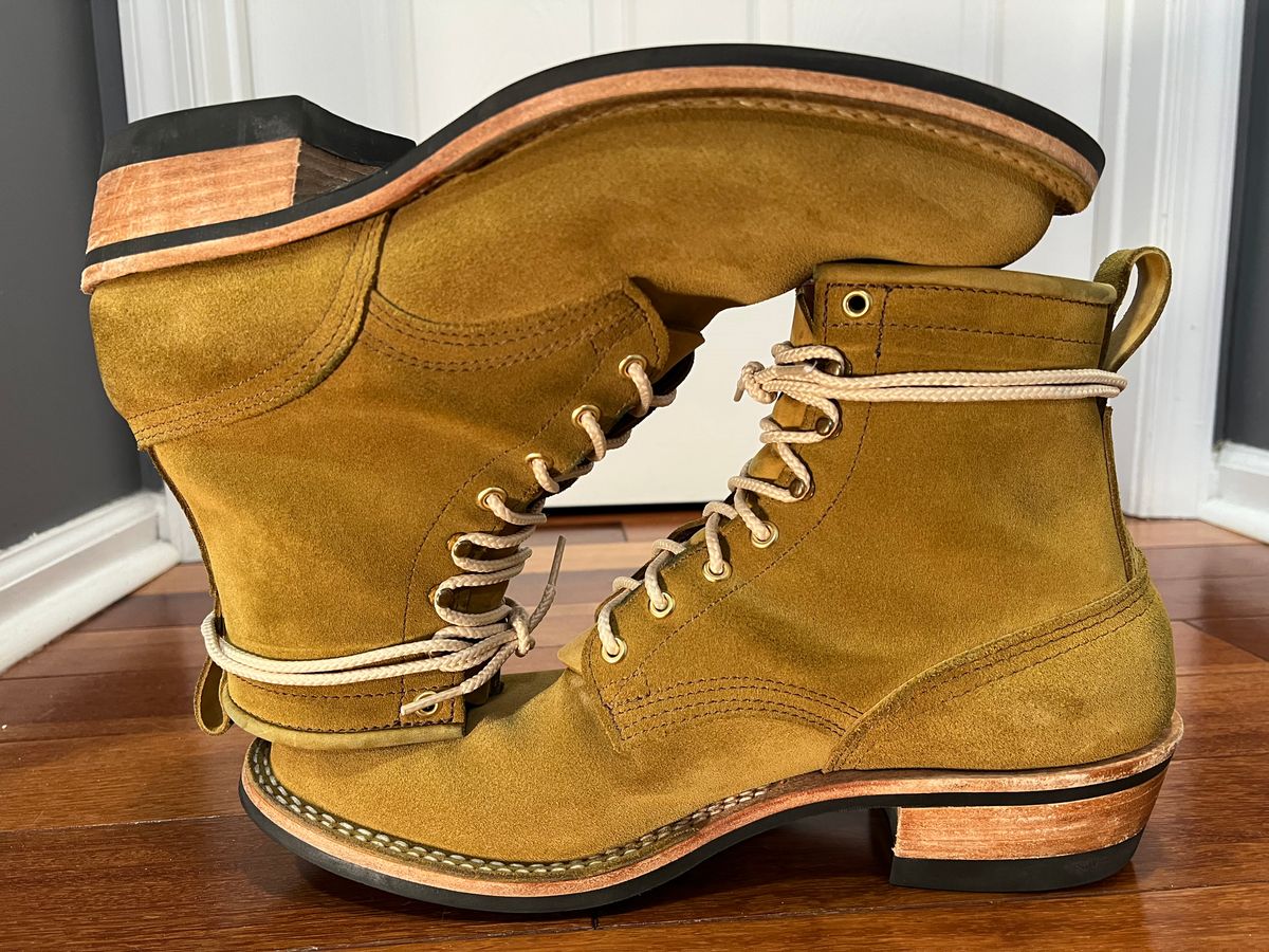 Photo by SpydercoMariner on June 1, 2026 of the Nicks Robert in Seidel Weathershield Coyote Roughout.