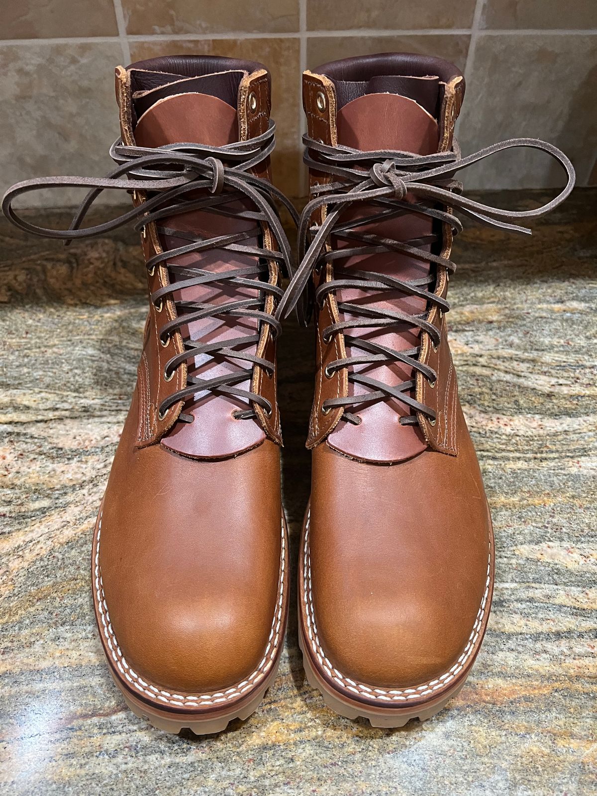 Photo by SpydercoMariner on July 10, 2025 of the Nicks Custom Model in Horween Rio Latigo.