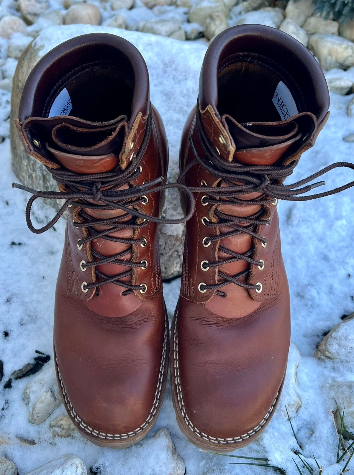 Photo by SpydercoMariner on January 1, 2026 of the Nicks MTO in Horween Rio Latigo.