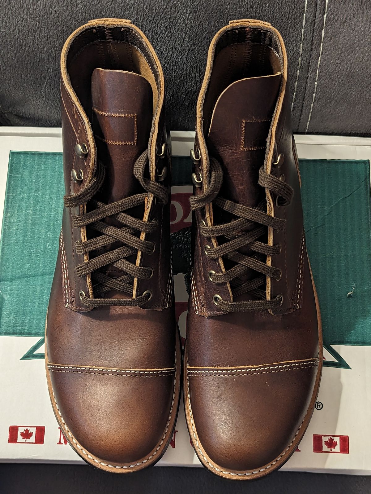 Photo by weltventurer on October 3, 2023 of the Canada West Boots WM. Moorby 2817 in Pecan Tumbled.