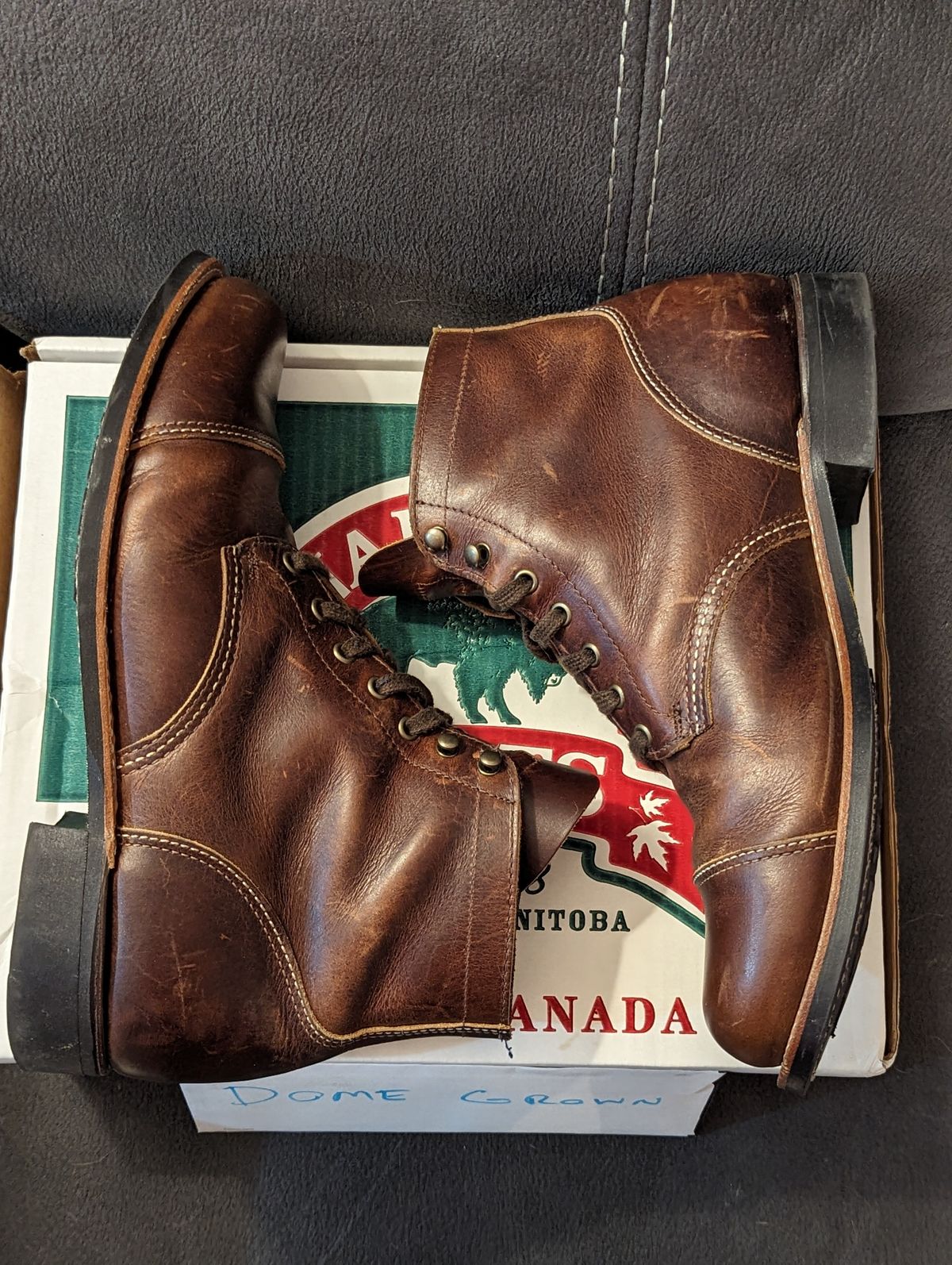 Photo by weltventurer on November 3, 2023 of the Canada West Boots WM. Moorby 2817 in Pecan Tumbled.