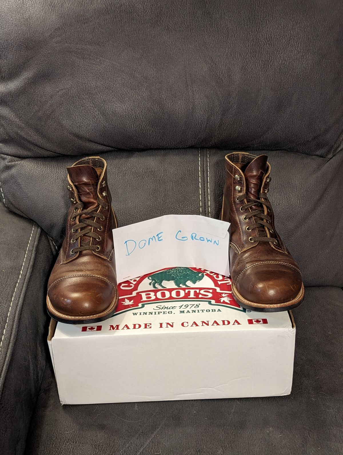 Photo by weltventurer on November 3, 2023 of the Canada West Boots WM. Moorby 2817 in Pecan Tumbled.