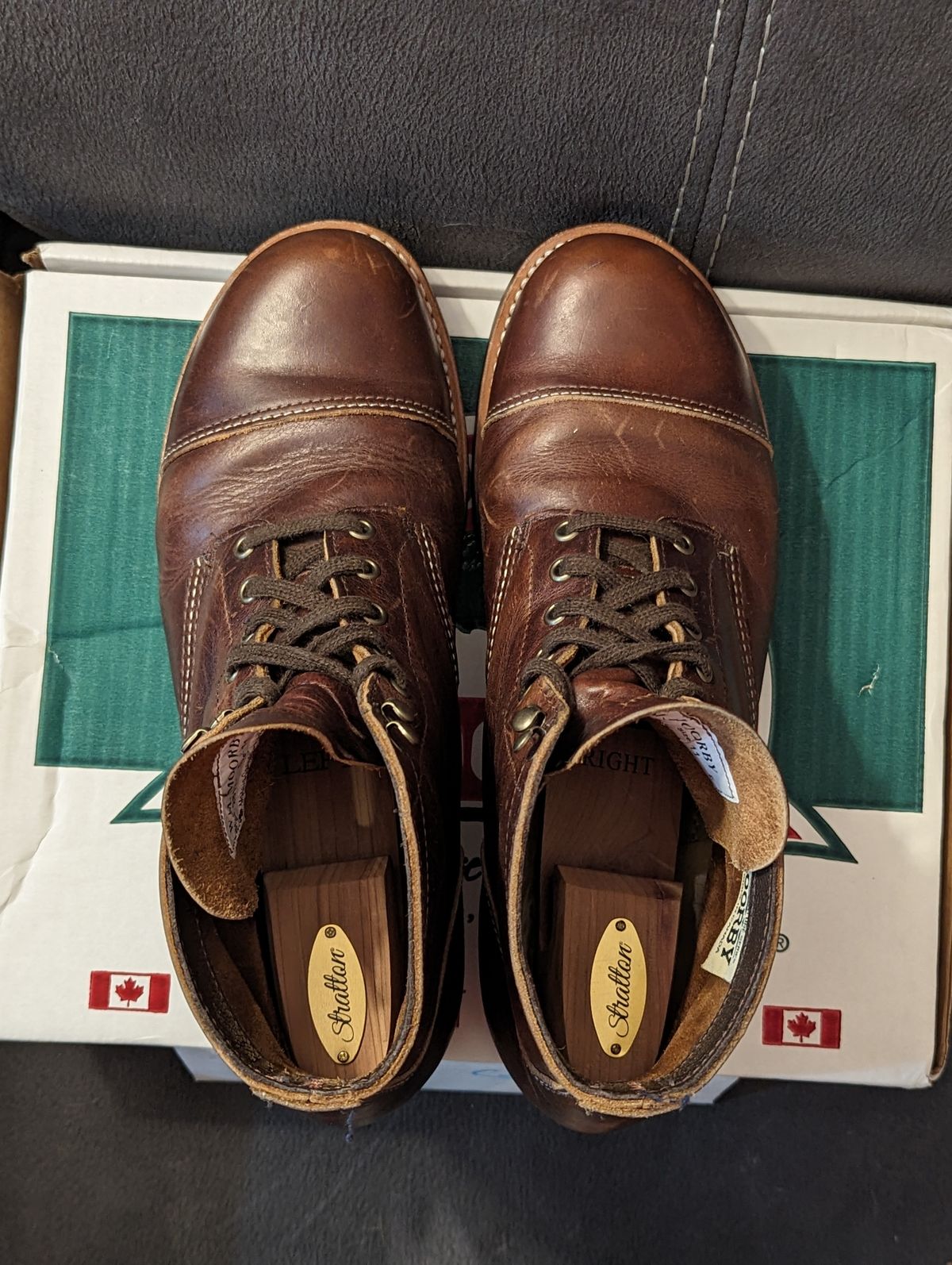 Photo by weltventurer on November 3, 2023 of the Canada West Boots WM. Moorby 2817 in Pecan Tumbled.