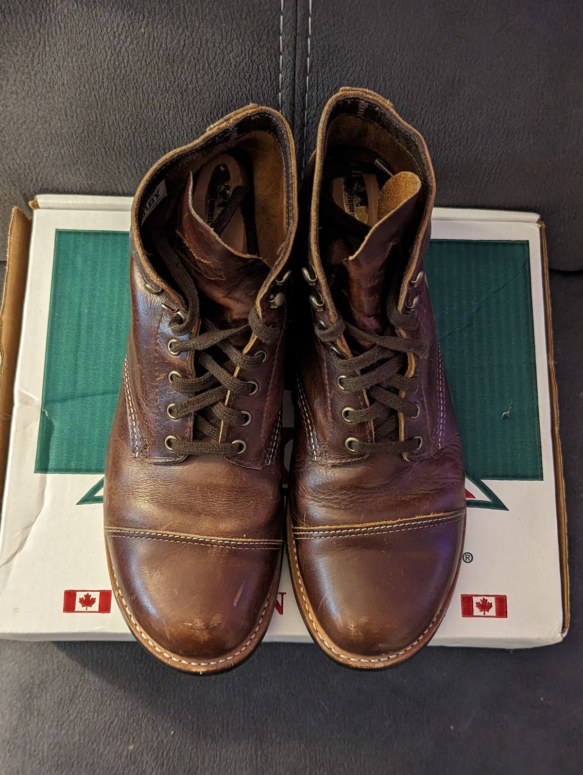 Photo by weltventurer on December 4, 2023 of the Canada West Boots WM. Moorby 2817 in Pecan Tumbled.